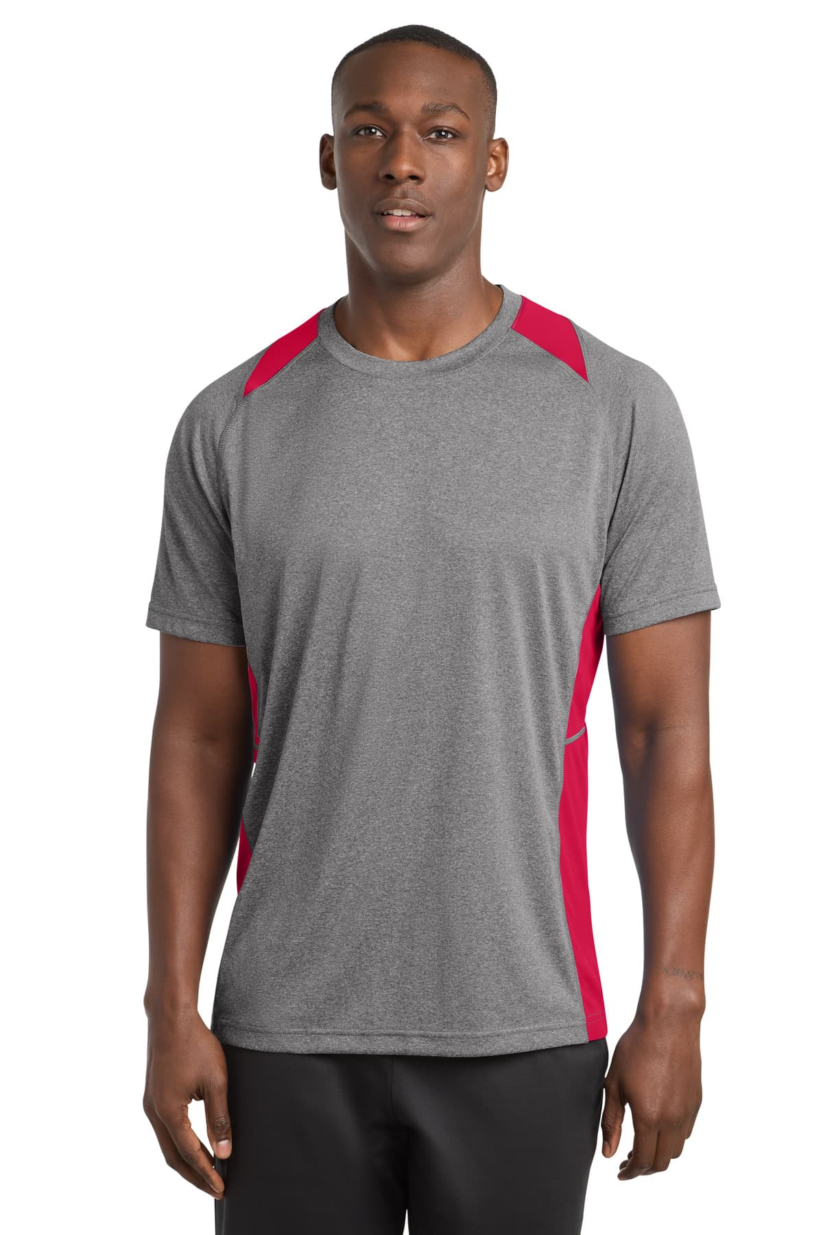 Sport-Tek Sport-Tek Heather Colorblock Contender Tee. ST361