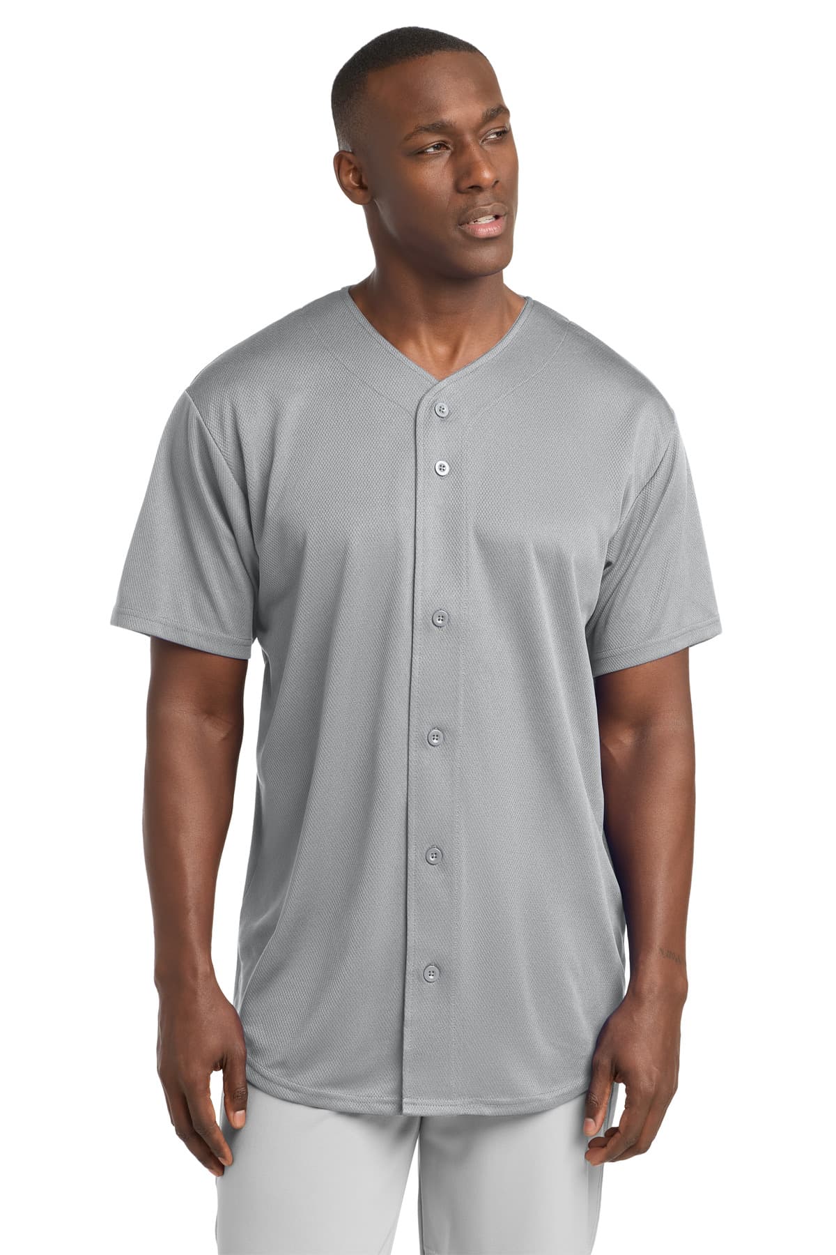 Sport-Tek Sport-Tek PosiCharge Tough Mesh Full-Button Jersey. ST220