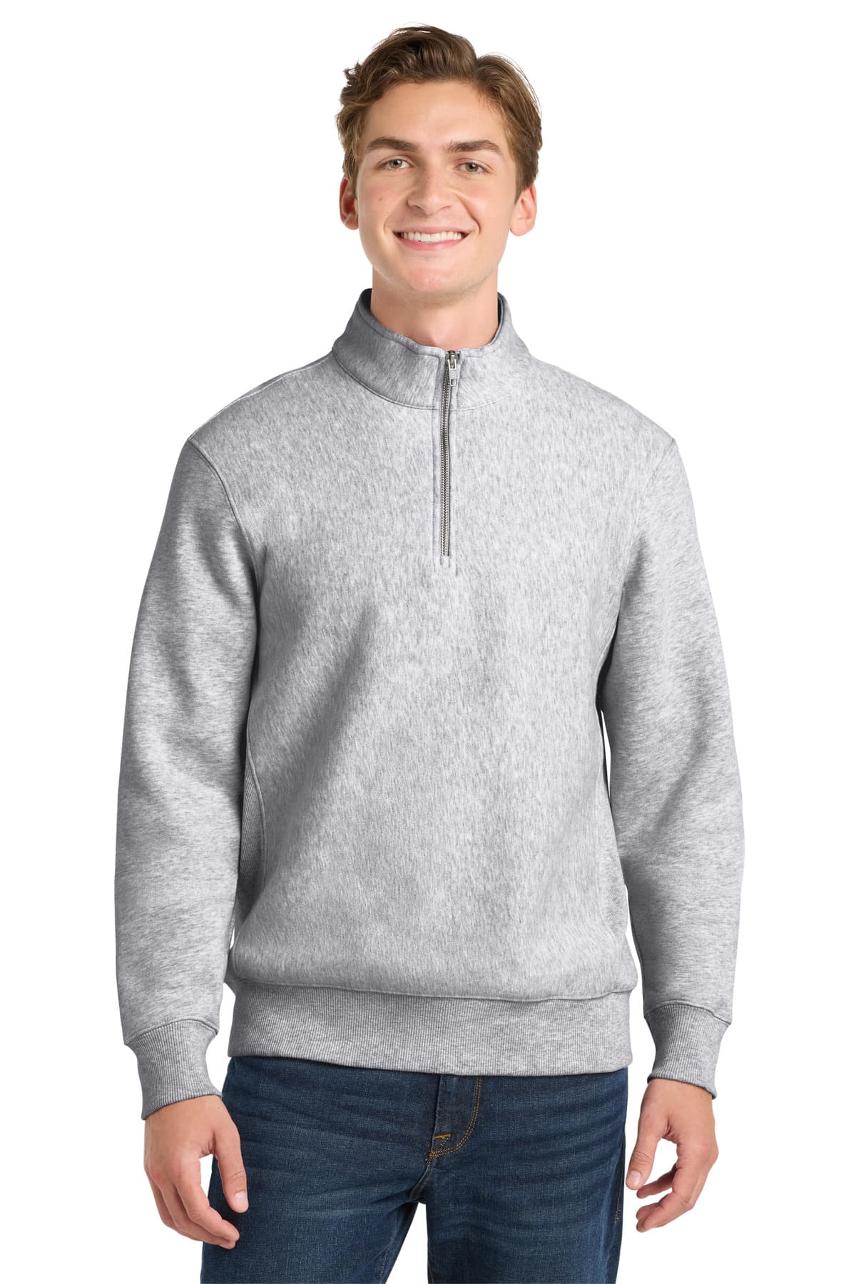 Sport-Tek Sport-Tek Super Heavyweight 1/4-Zip Pullover Sweatshirt. ST283 in Athletic Heather