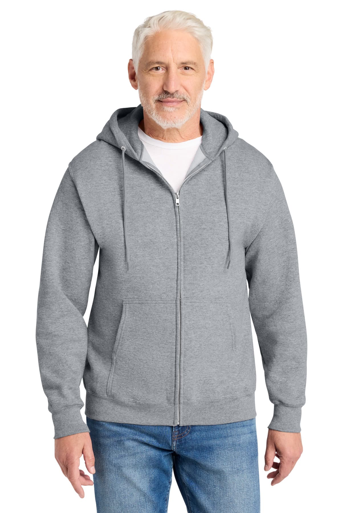 Port & Company Port & Co Core Fleece Full-Zip Hooded Sweatshirt. PC78ZH in Athletic Heather