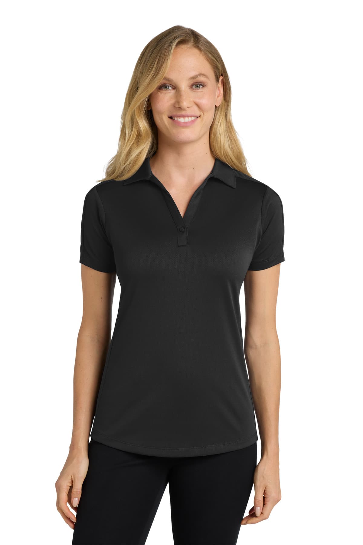 Port Authority Port Authority Women's Diamond Jacquard Polo. L569 in Black