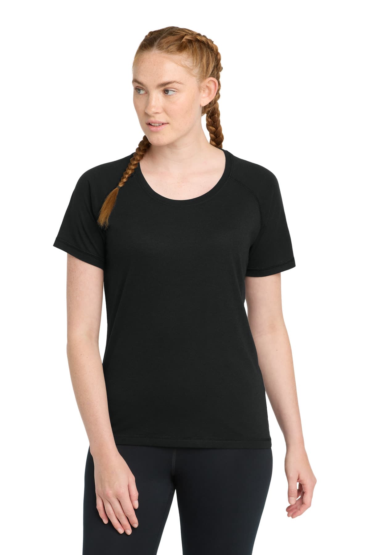 Sport-Tek Sport-Tek Women's PosiCharge Tri-Blend Wicking Scoop Neck Raglan Tee. LST400