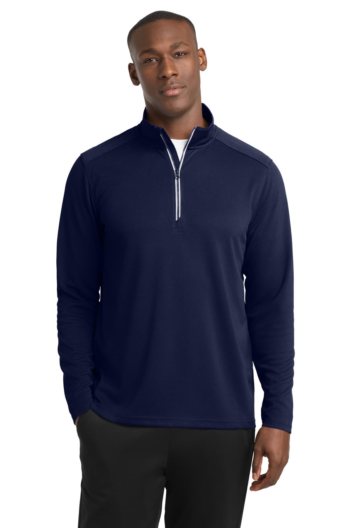 Sport-Tek Sport-Tek Sport-Wick Textured 1/4-Zip Pullover. ST860