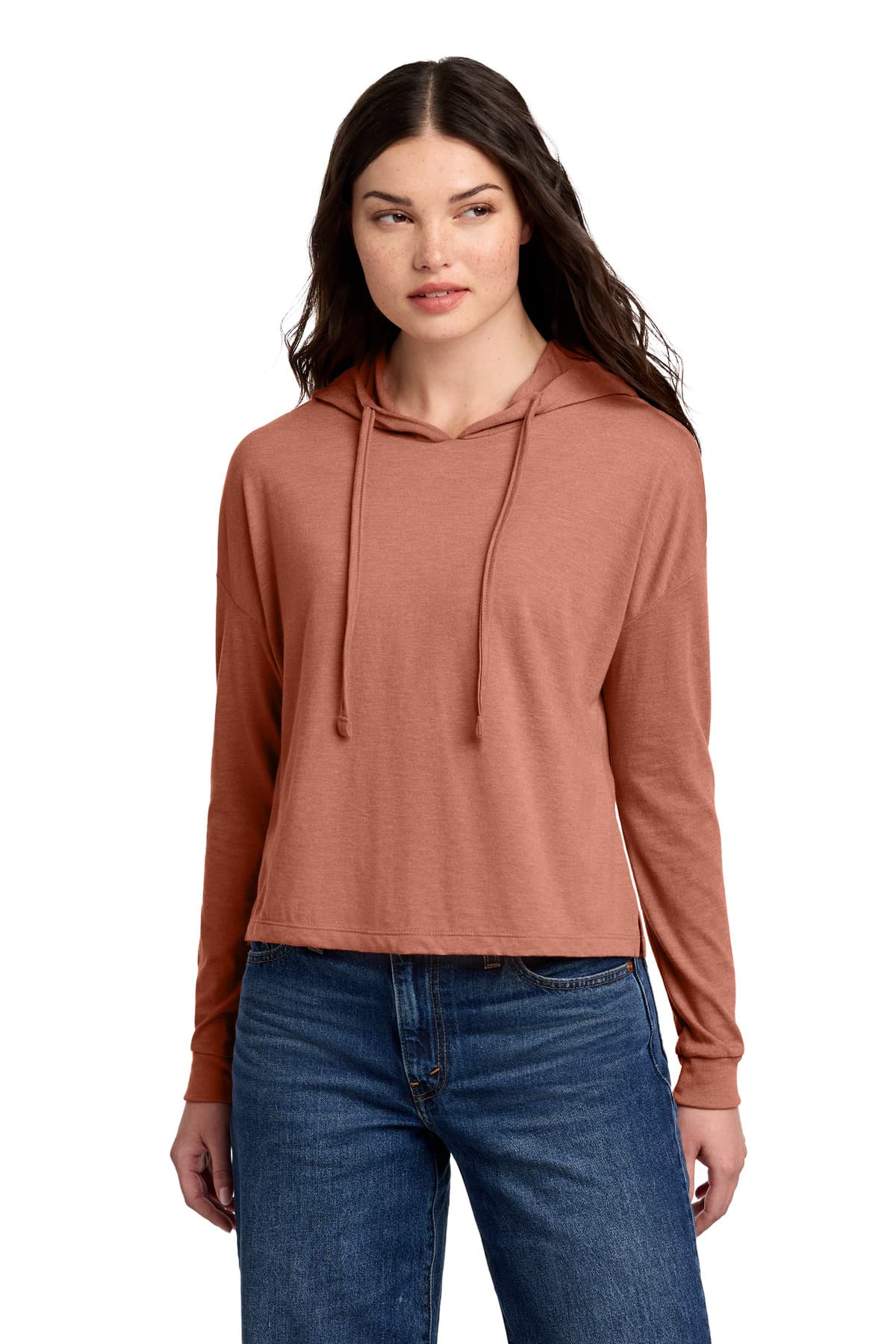 District District Women's Perfect Tri Midi Long Sleeve Hoodie DT1390L