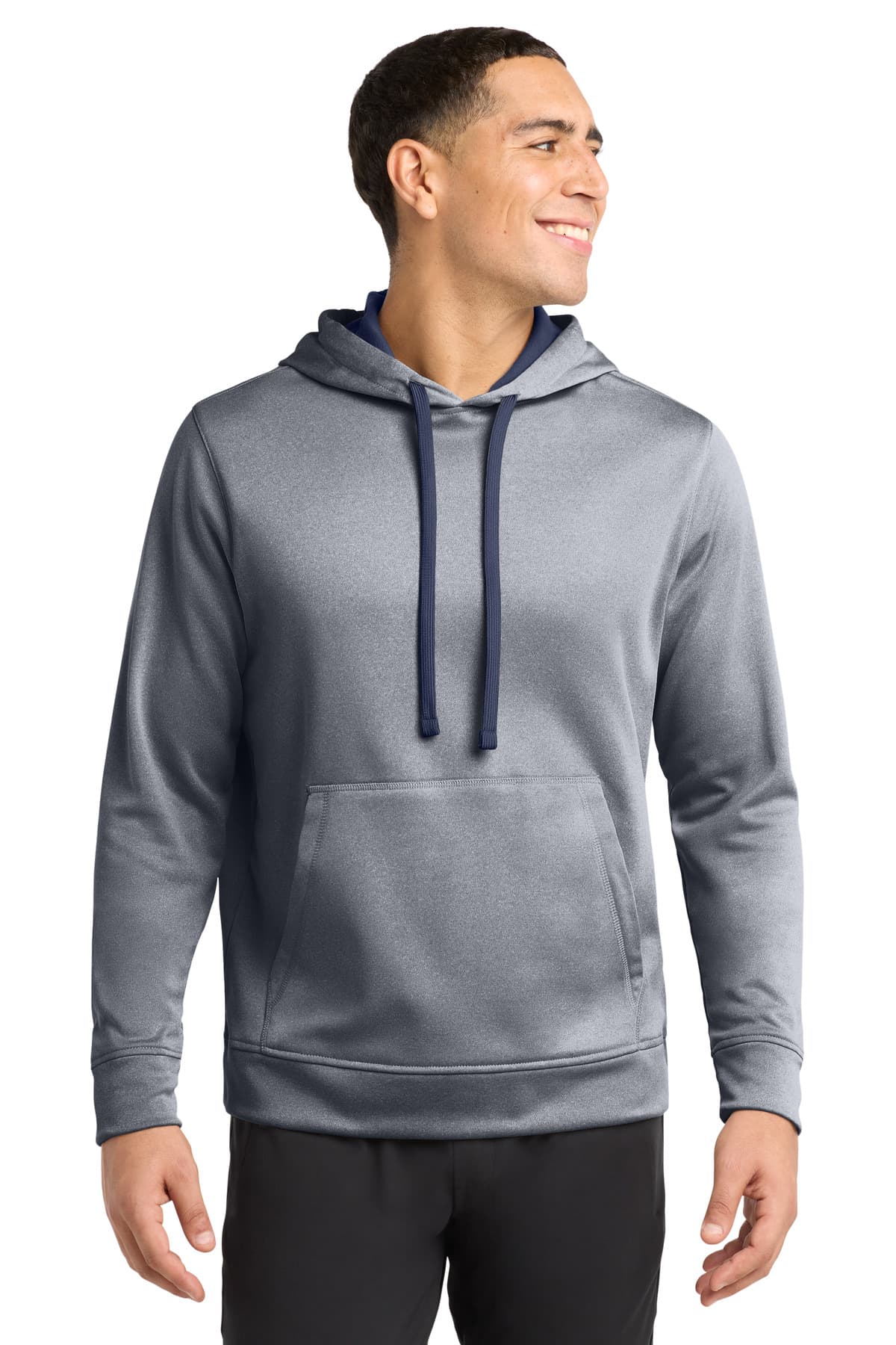 Sport-Tek Sport-Tek PosiCharge Sport-Wick Heather Fleece Hooded Pullover. ST264