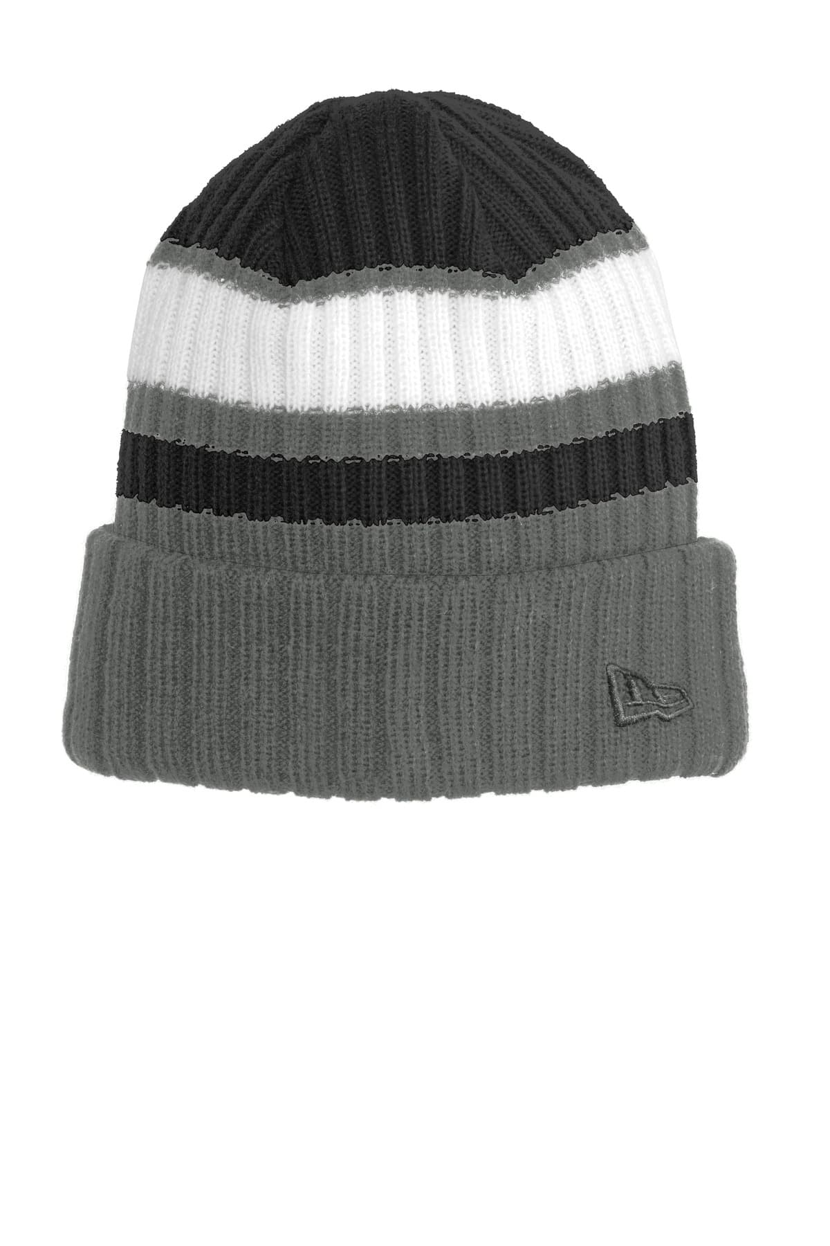 New Era New Era Ribbed Tailgate Beanie. NE903 in Black/ Graphite