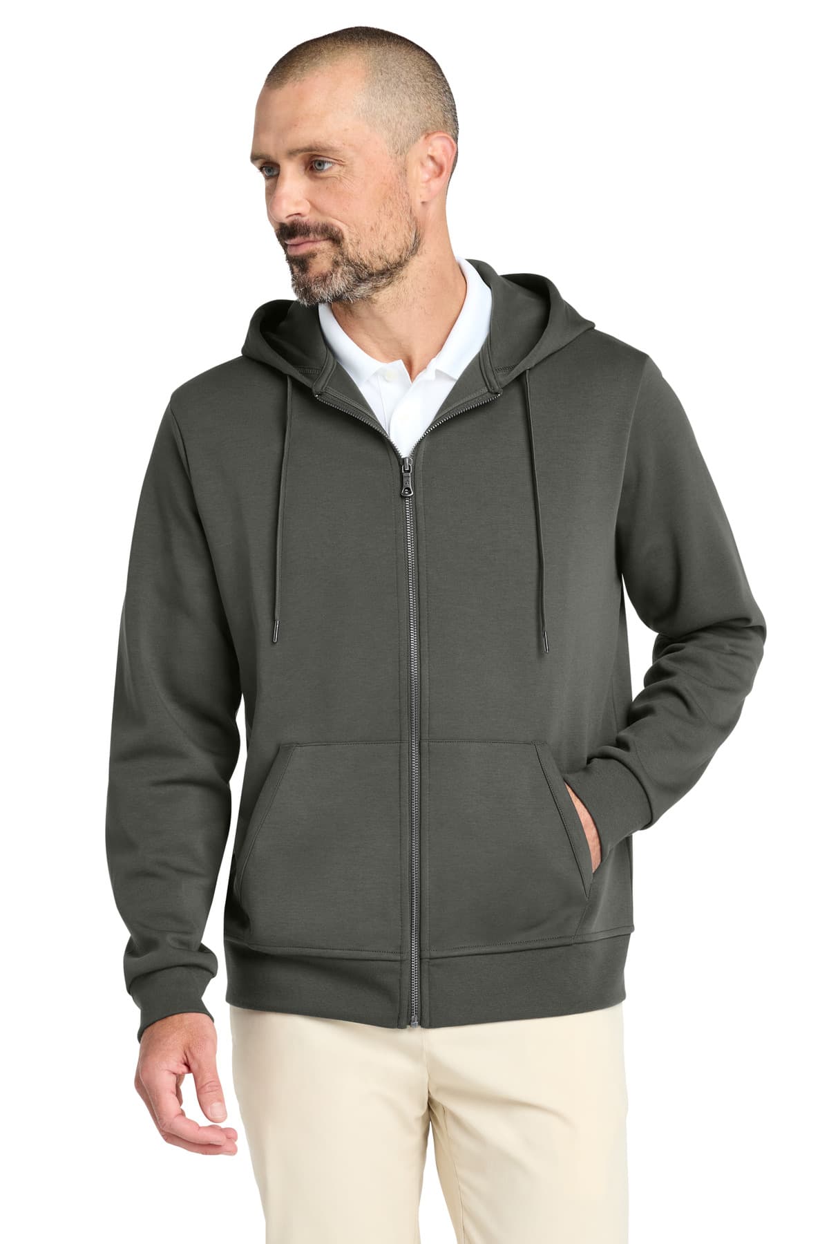 Brooks Brothers Brooks Brothers Double-Knit Full-Zip Hoodie BB18208