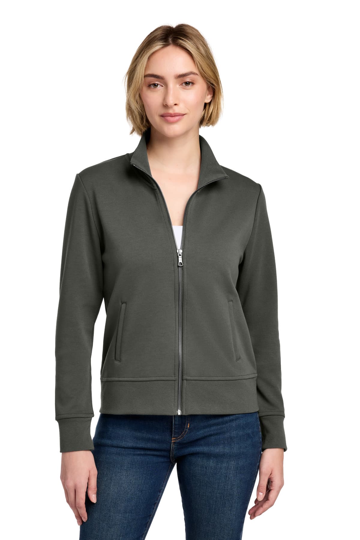 Brooks Brothers Brooks Brothers Women's Double-Knit Full-Zip BB18211