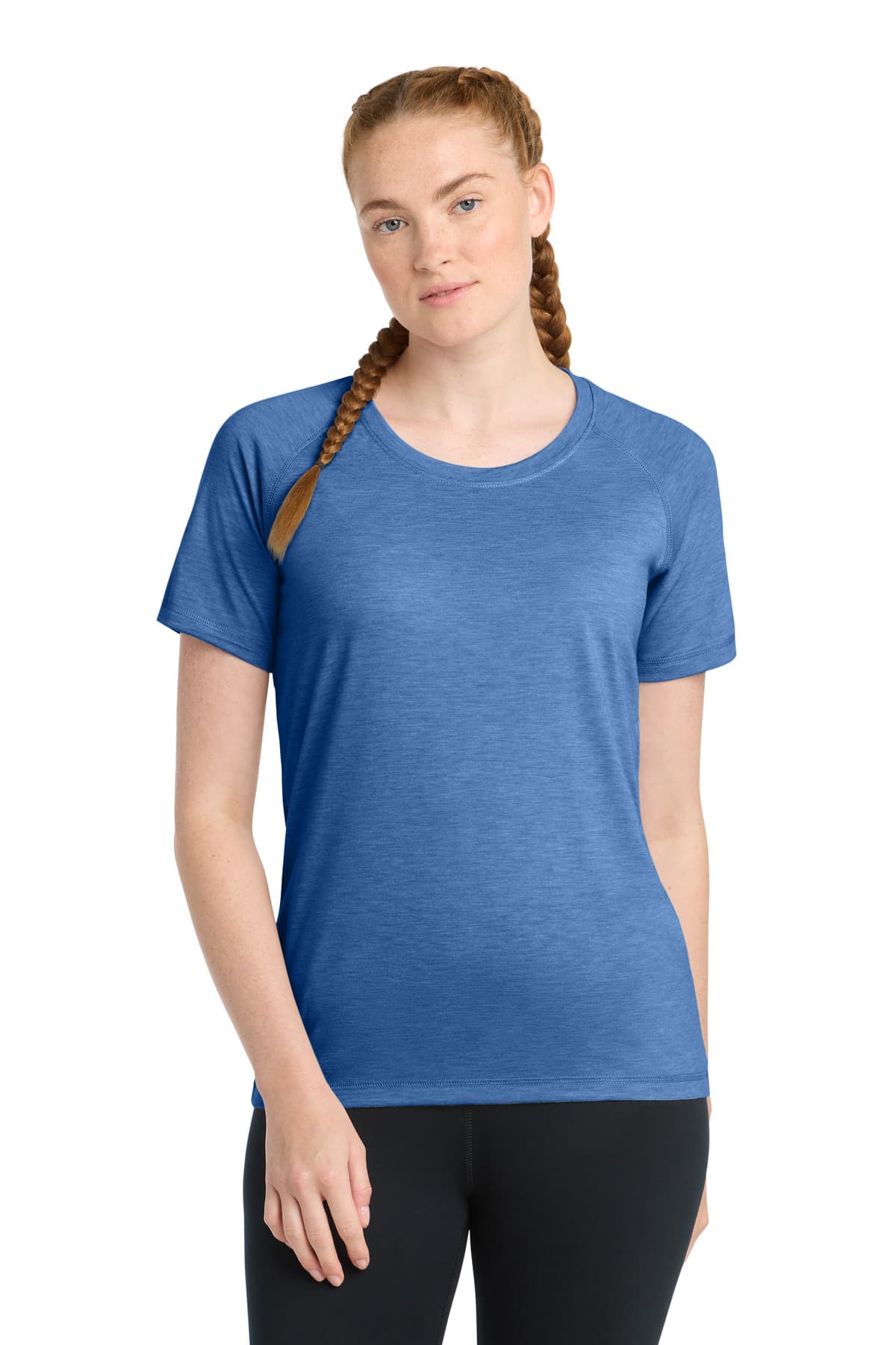 Sport-Tek Sport-Tek Women's PosiCharge Tri-Blend Wicking Scoop Neck Raglan Tee. LST400