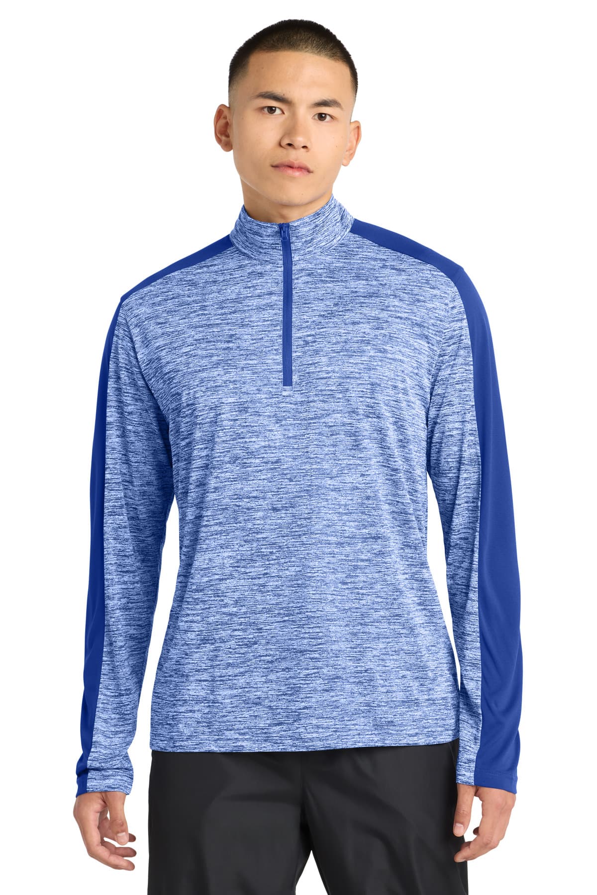 Sport-Tek Sport-Tek PosiCharge Electric Heather Colorblock 1/4-Zip Pullover. ST397