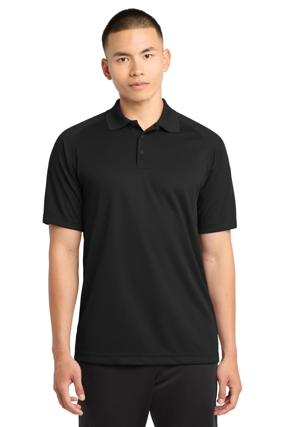Sport-Tek Sport-Tek Dry Zone Raglan Polo. T475 in Black