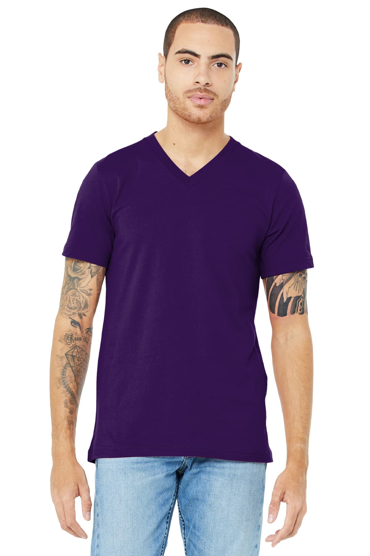 Bella + Canvas BELLA+CANVAS Unisex Jersey Short Sleeve V-Neck Tee. BC3005