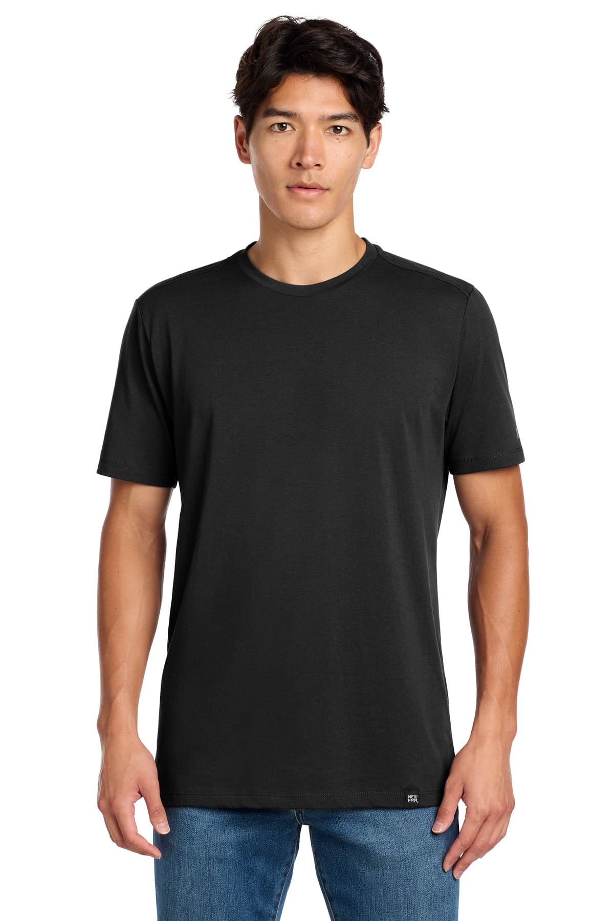 New Era New Era Heritage Blend Crew Tee. NEA100 in Black