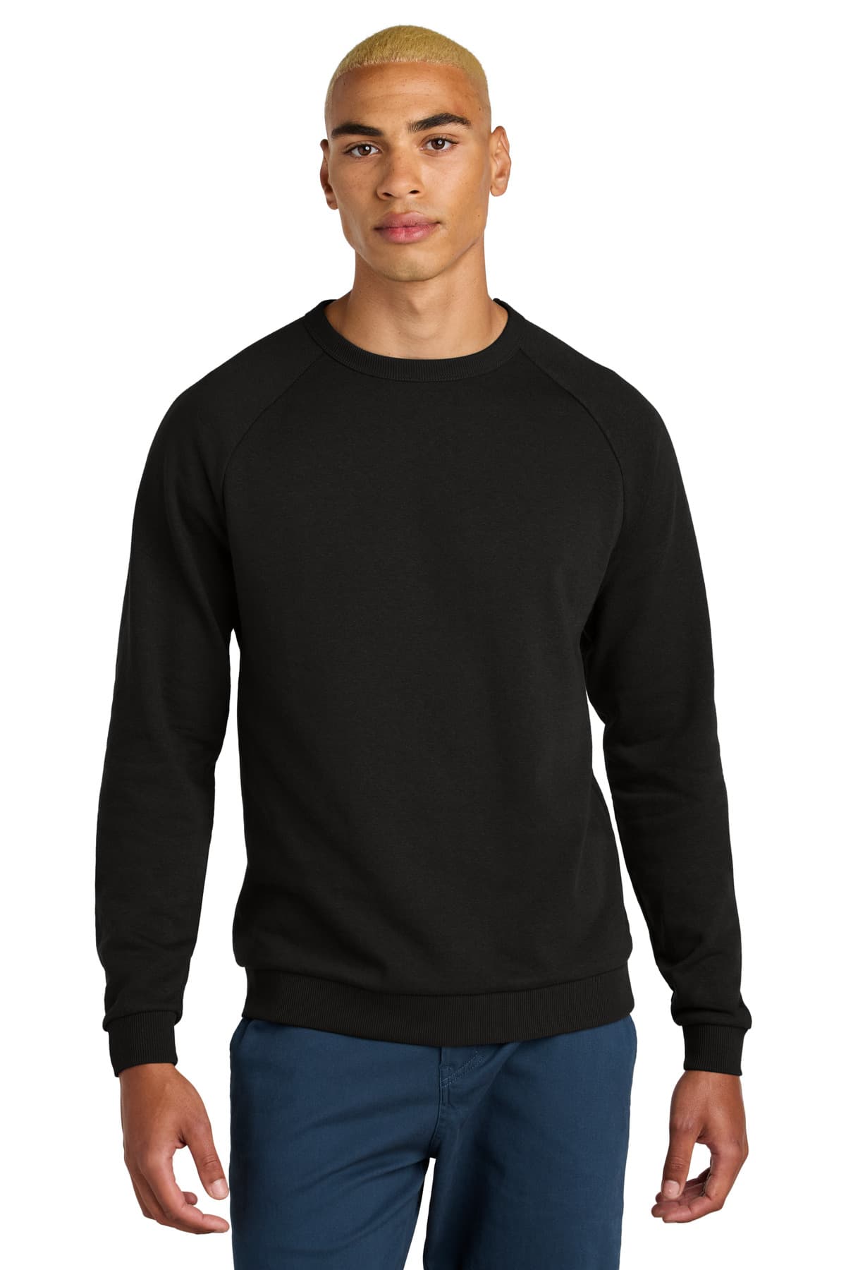 District District Perfect Tri Fleece Crewneck Sweatshirt DT1304 in Black