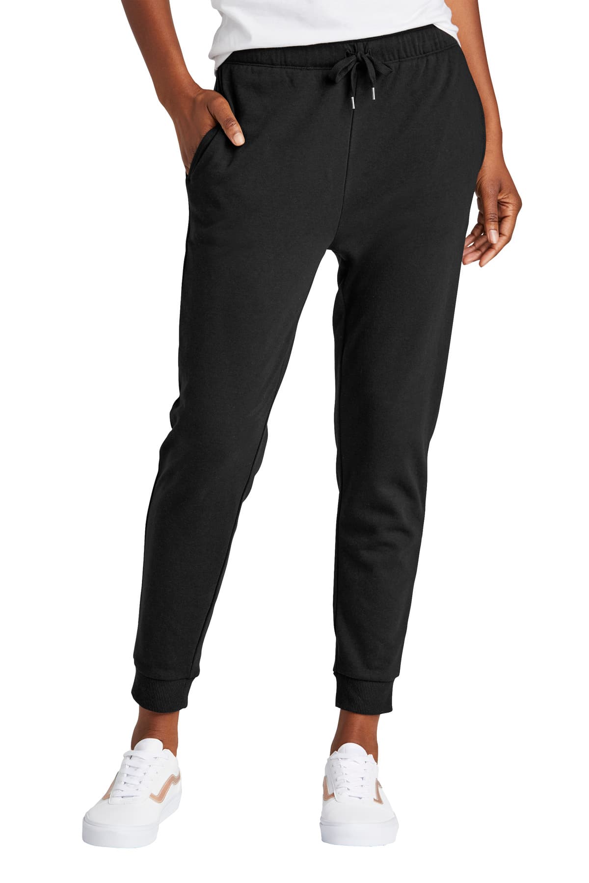District District Women's Perfect Tri Fleece Jogger DT1310 in Black