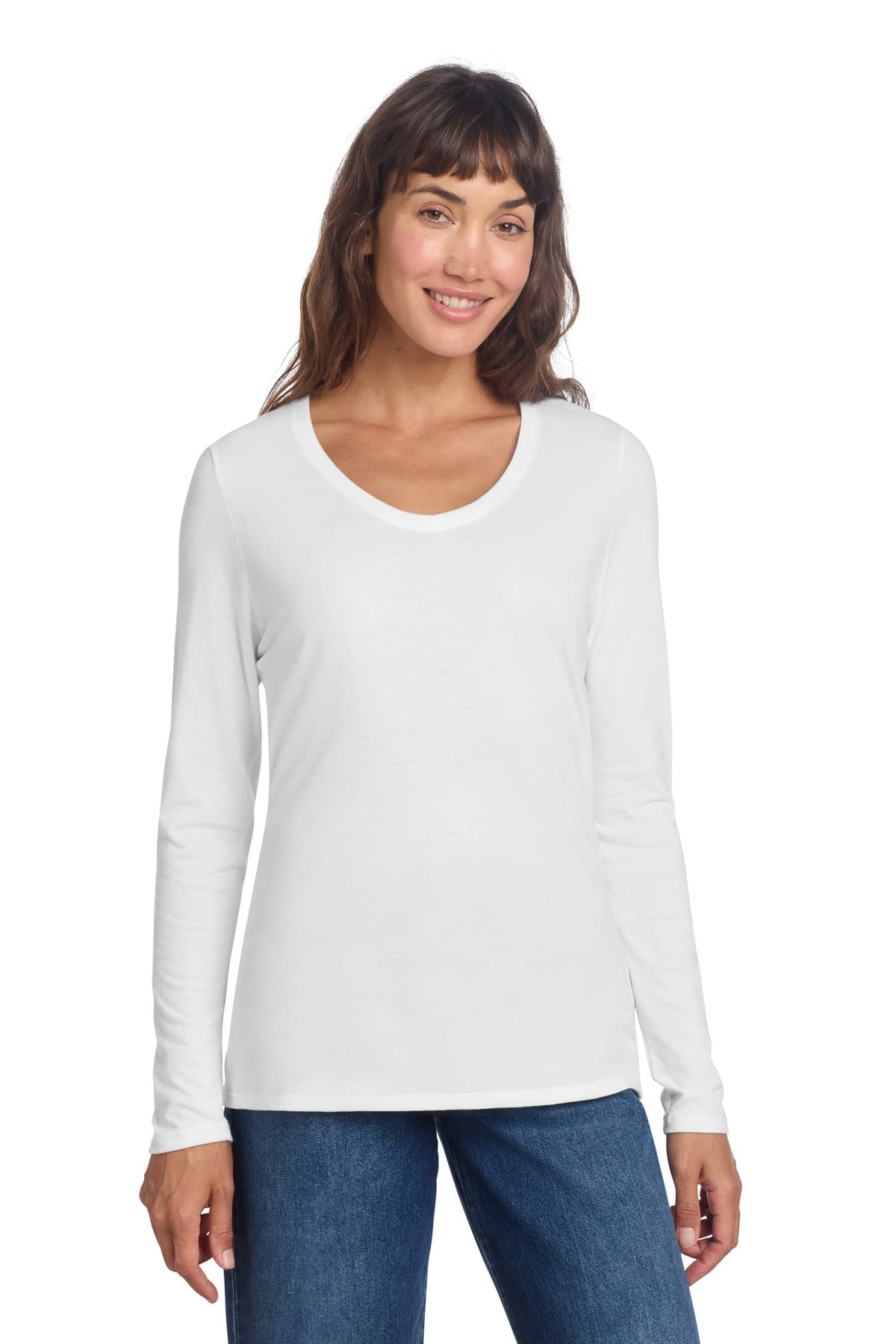 District District Women's Perfect Tri Long Sleeve V-Neck Tee DT135