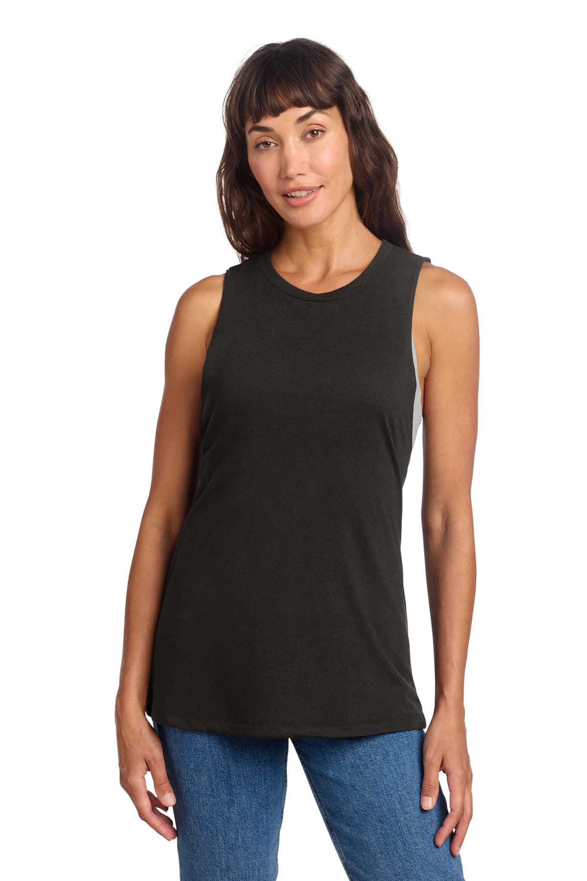 District District Women's Perfect Tri Muscle Tank DT153 in Black
