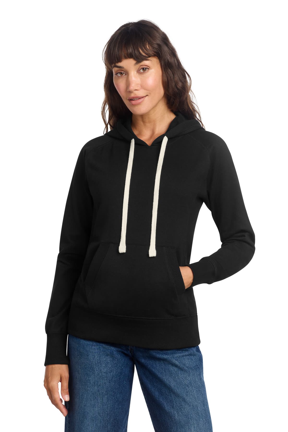 District District Women's Re-Fleece Hoodie DT8101 in Black
