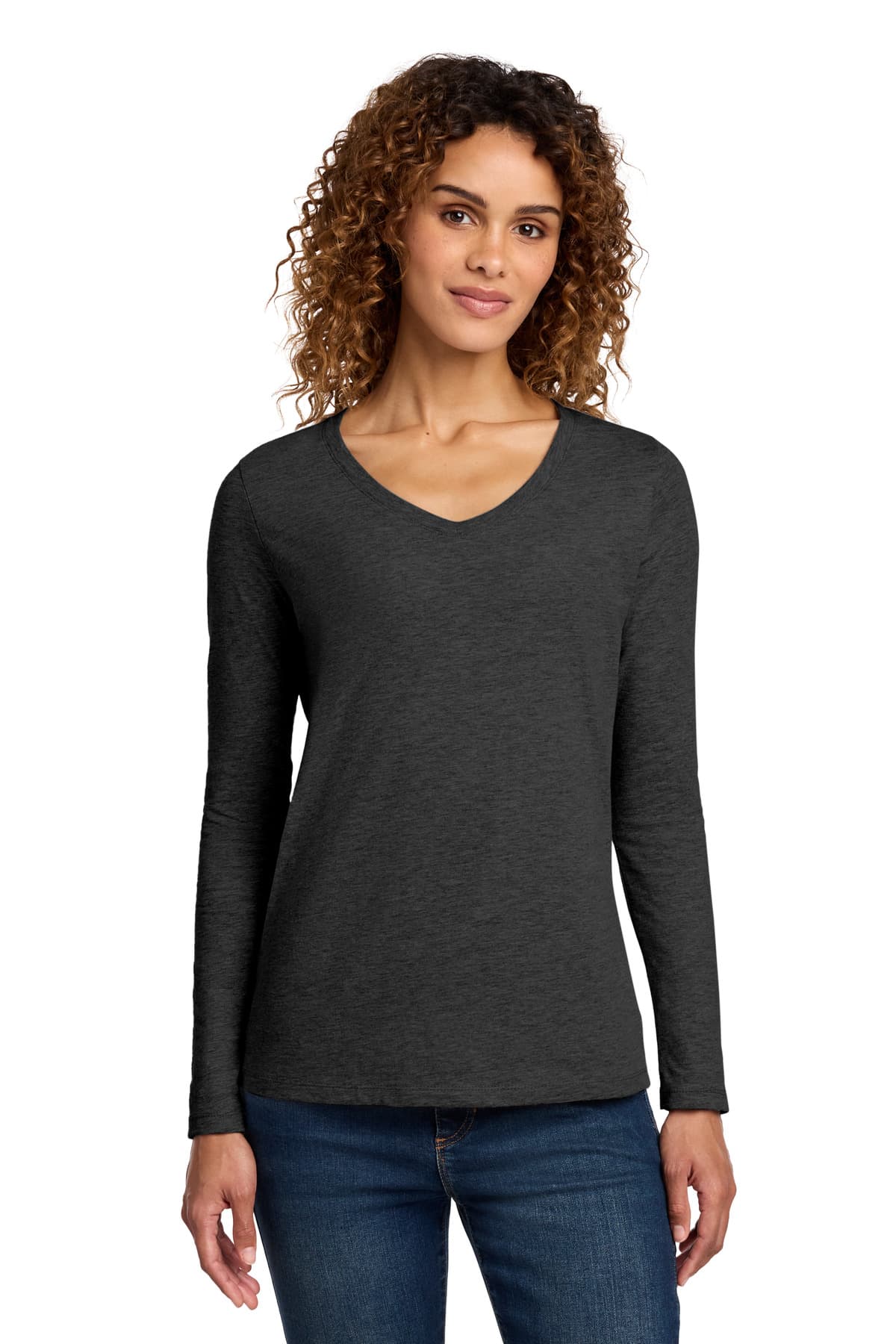 Port & Company Port & Co Women's Long Sleeve Fan Favorite V-Neck Tee. LPC450VLS