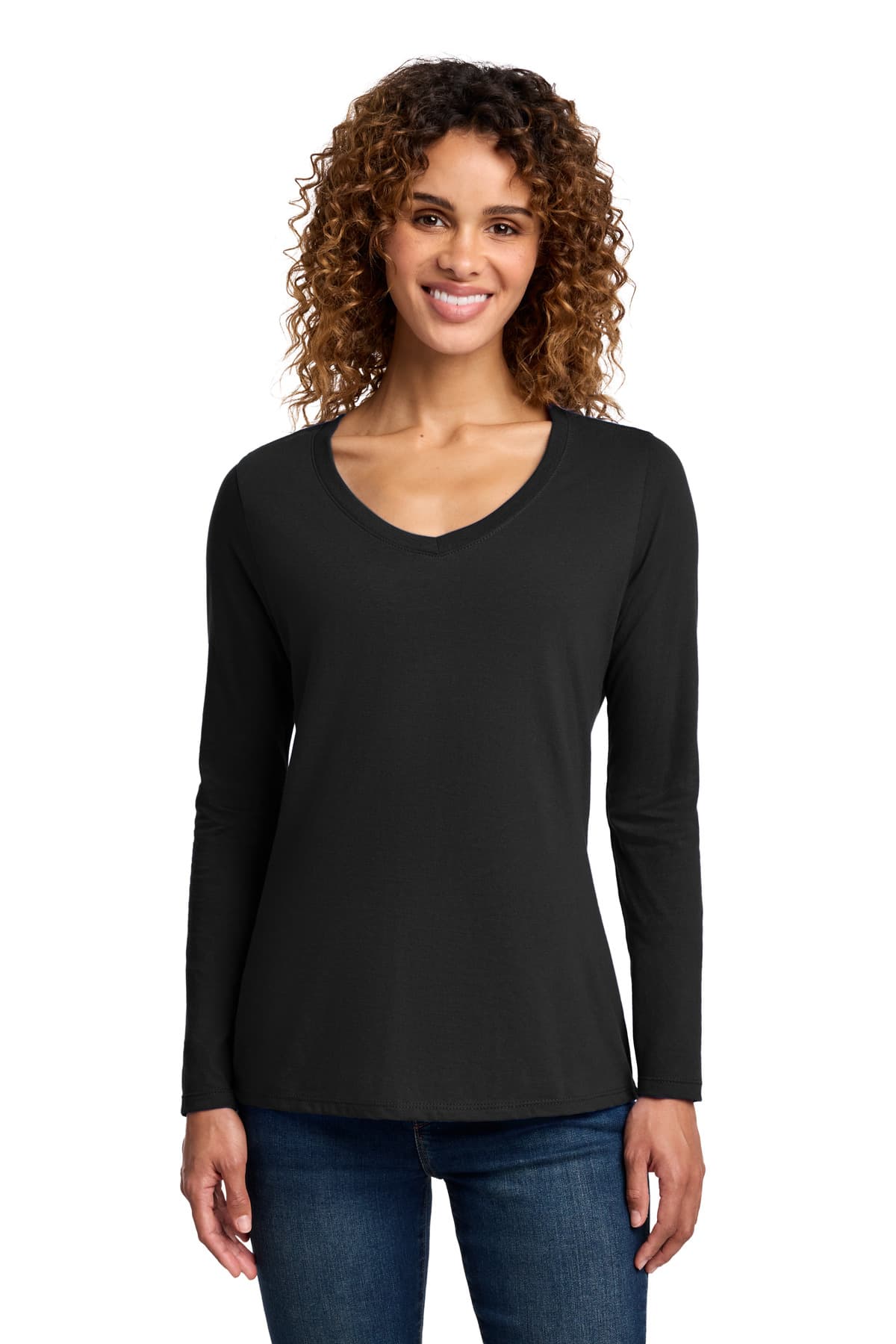 Port & Company Port & Co Women's Long Sleeve Fan Favorite V-Neck Tee. LPC450VLS