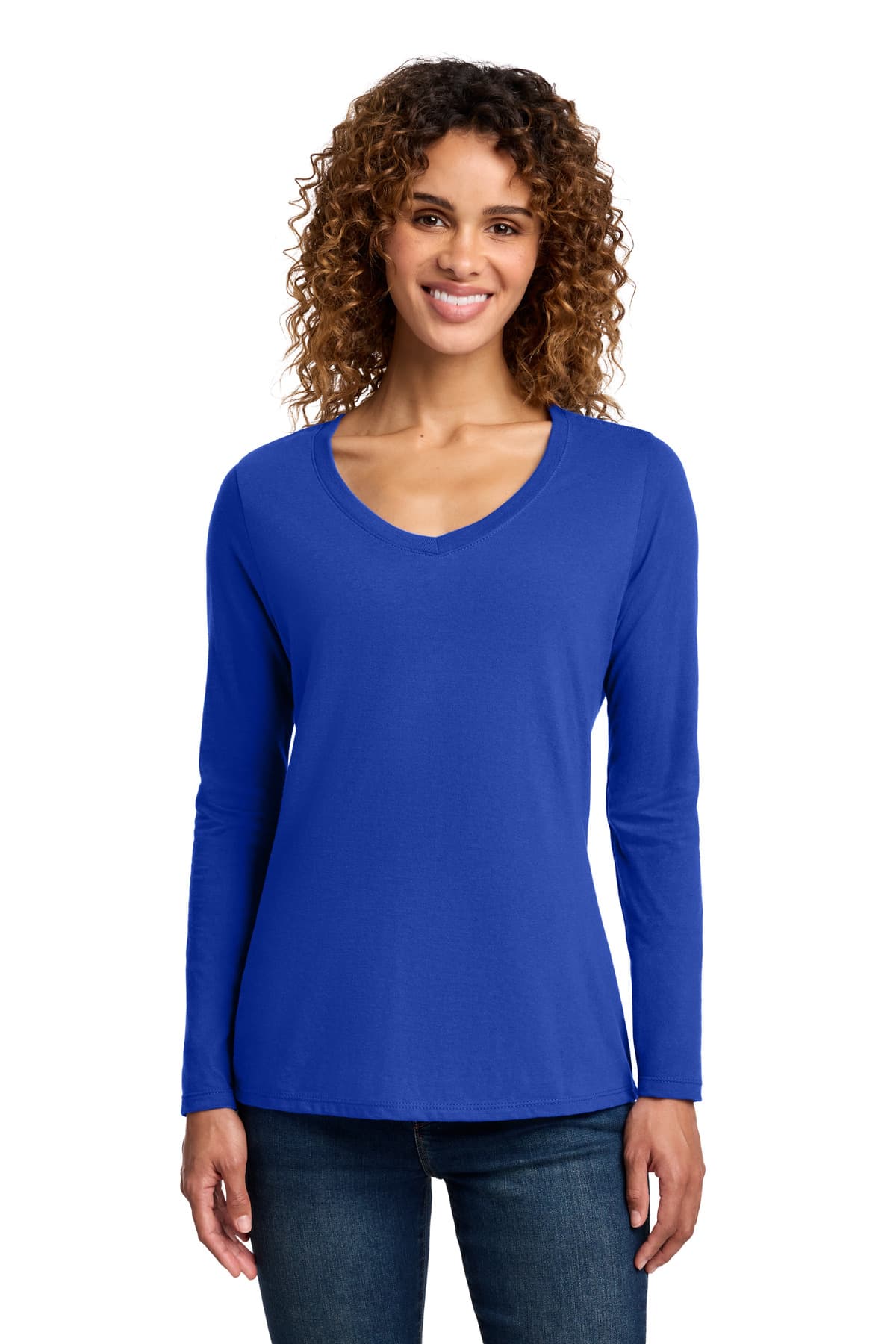 Port & Company Port & Co Women's Long Sleeve Fan Favorite V-Neck Tee. LPC450VLS