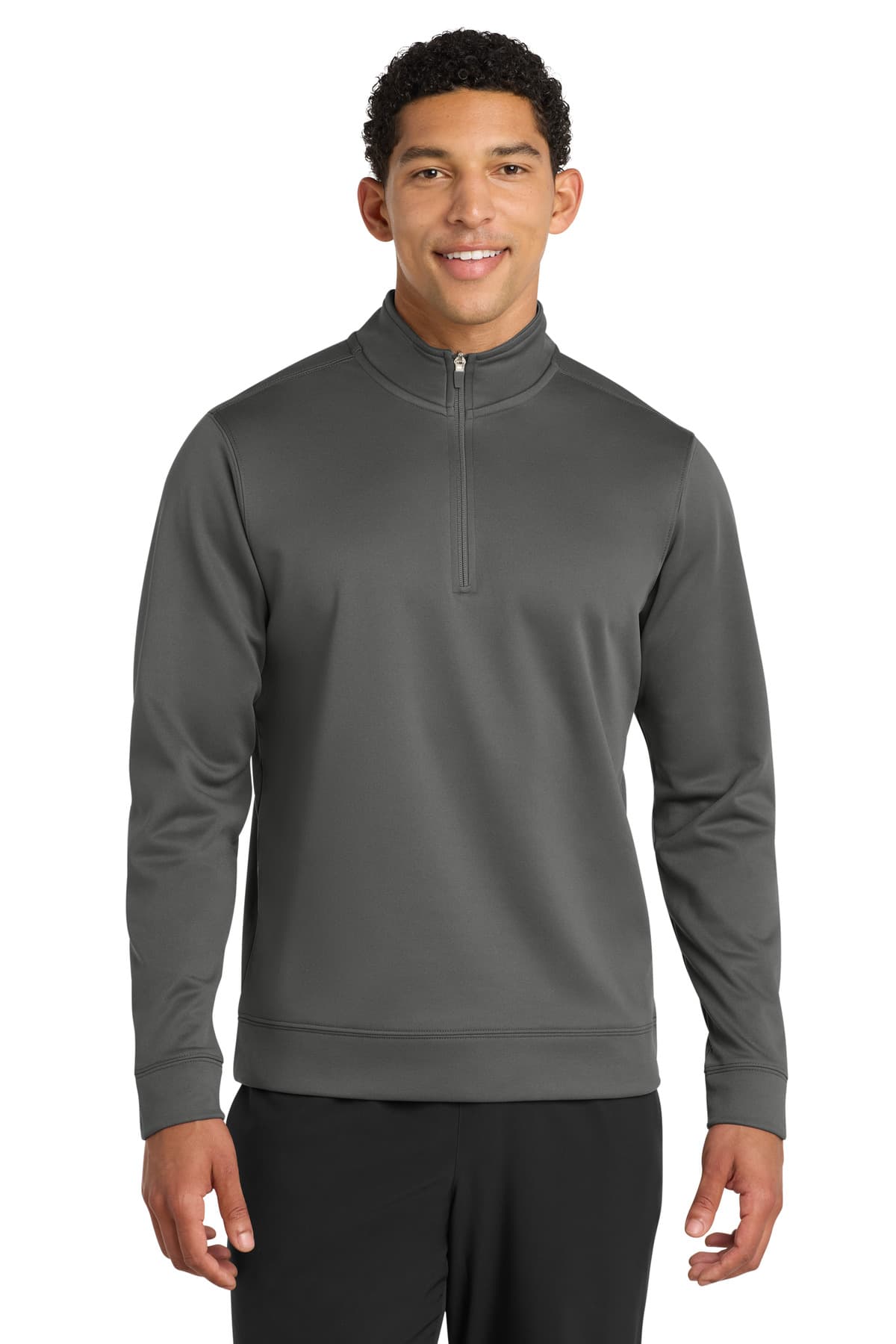 Port & Company Port & Co Performance Fleece 1/4-Zip Pullover Sweatshirt. PC590Q in Charcoal