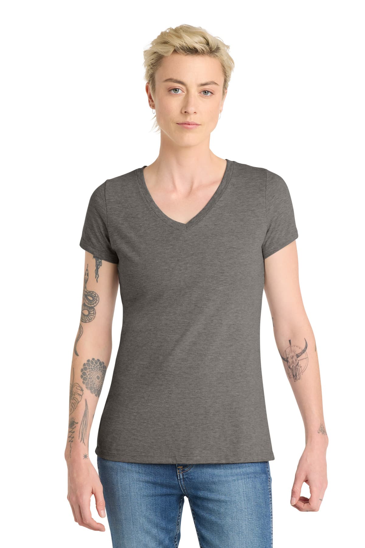 District District Women's Very Important Tee V-Neck. DT6503