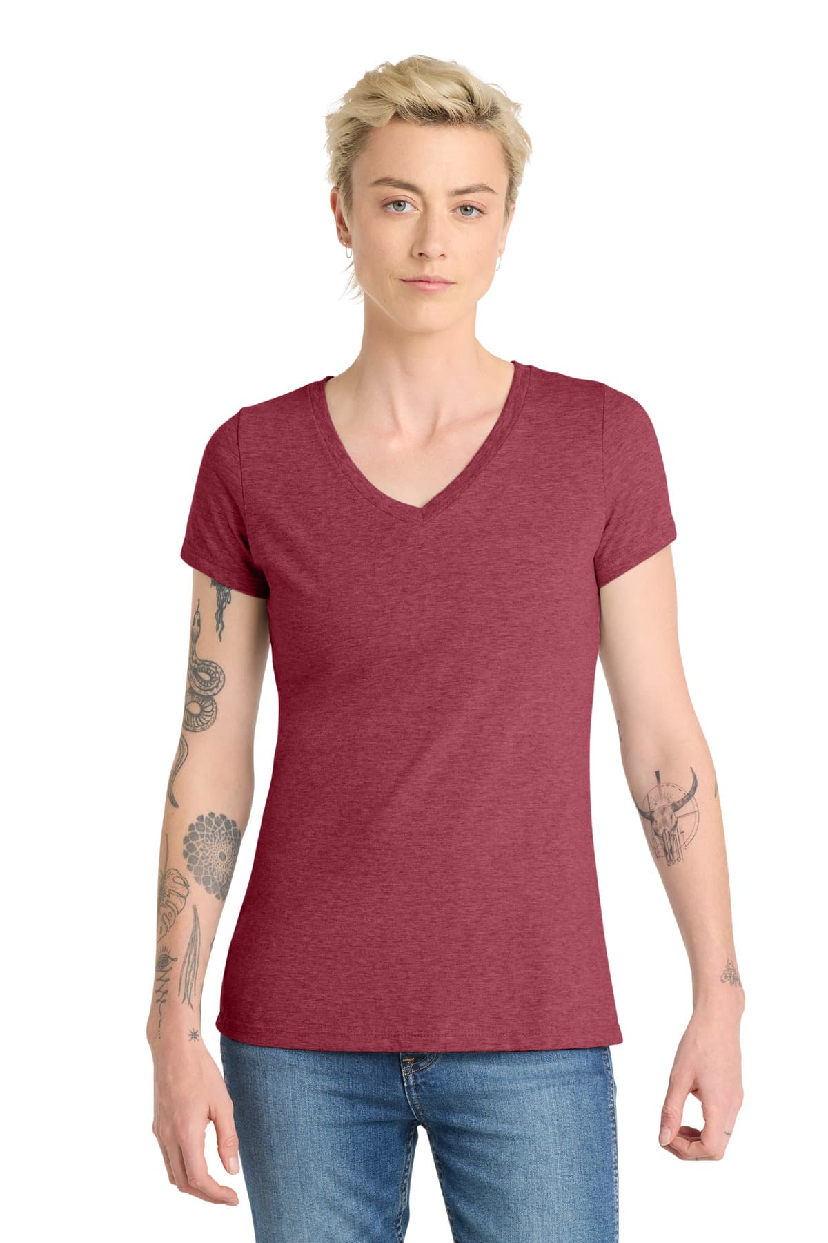 District District Women's Very Important Tee V-Neck. DT6503