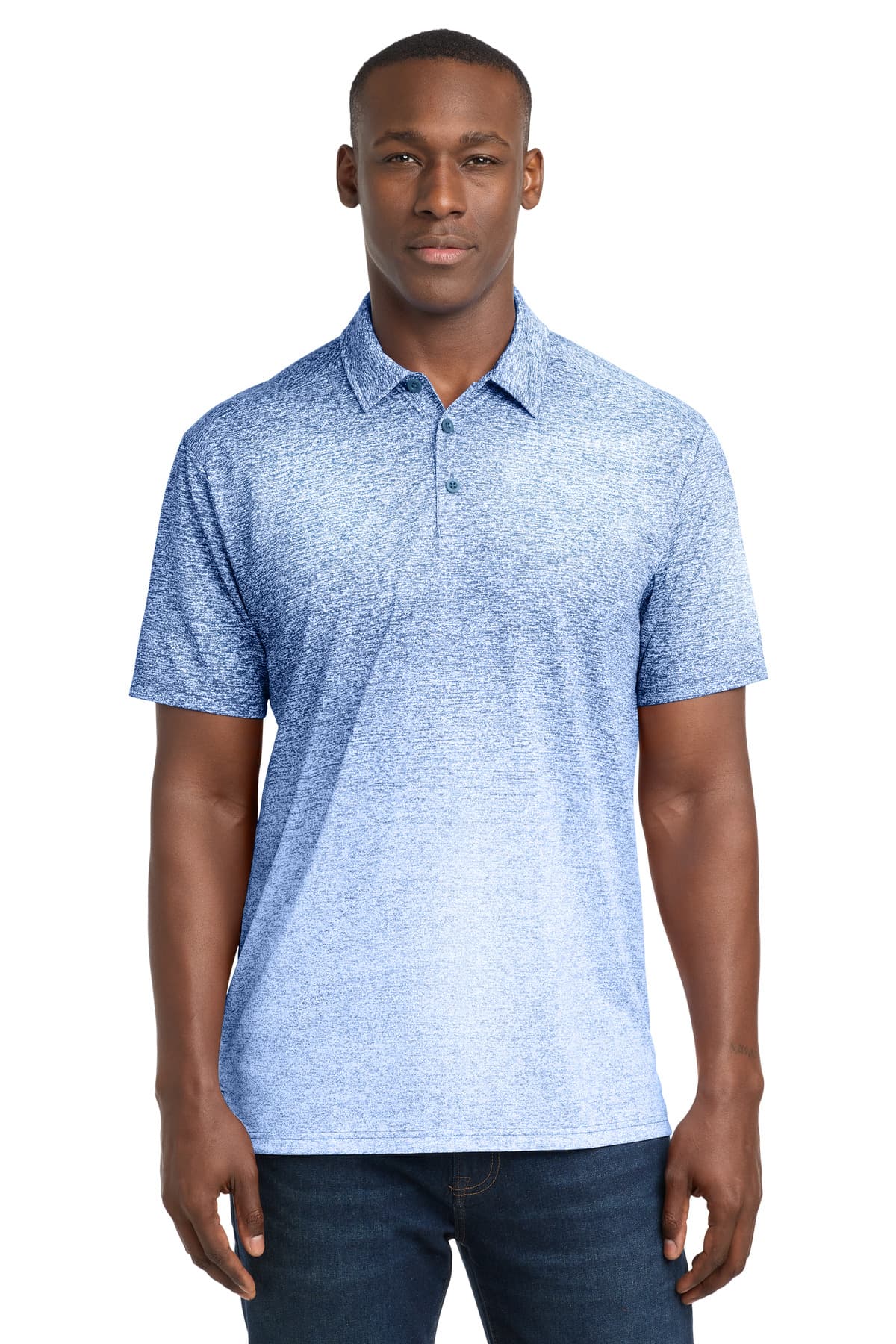 Sport-Tek Sport-Tek Ombre Heather Polo. ST671