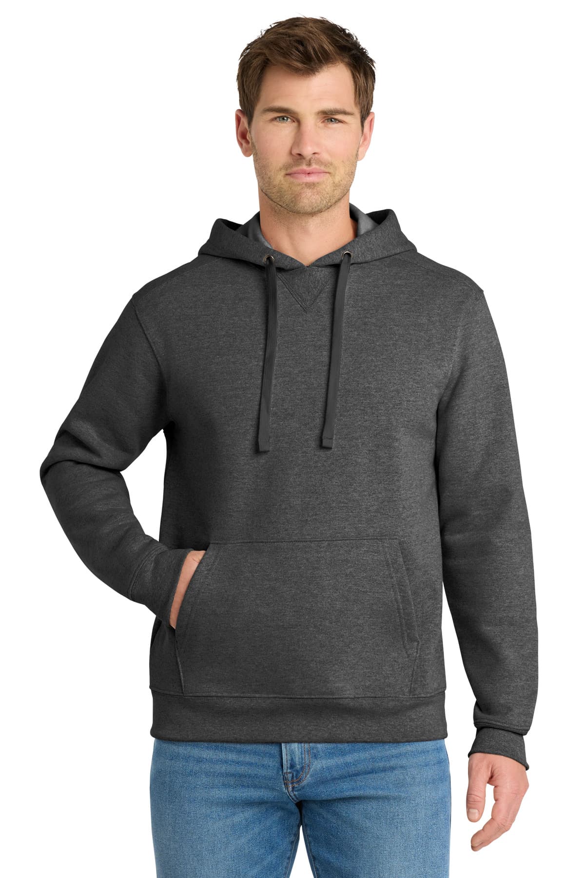 Volunteer Knitwear Volunteer Knitwear Chore Fleece Pullover Hoodie VL130H in Charcoal Heather