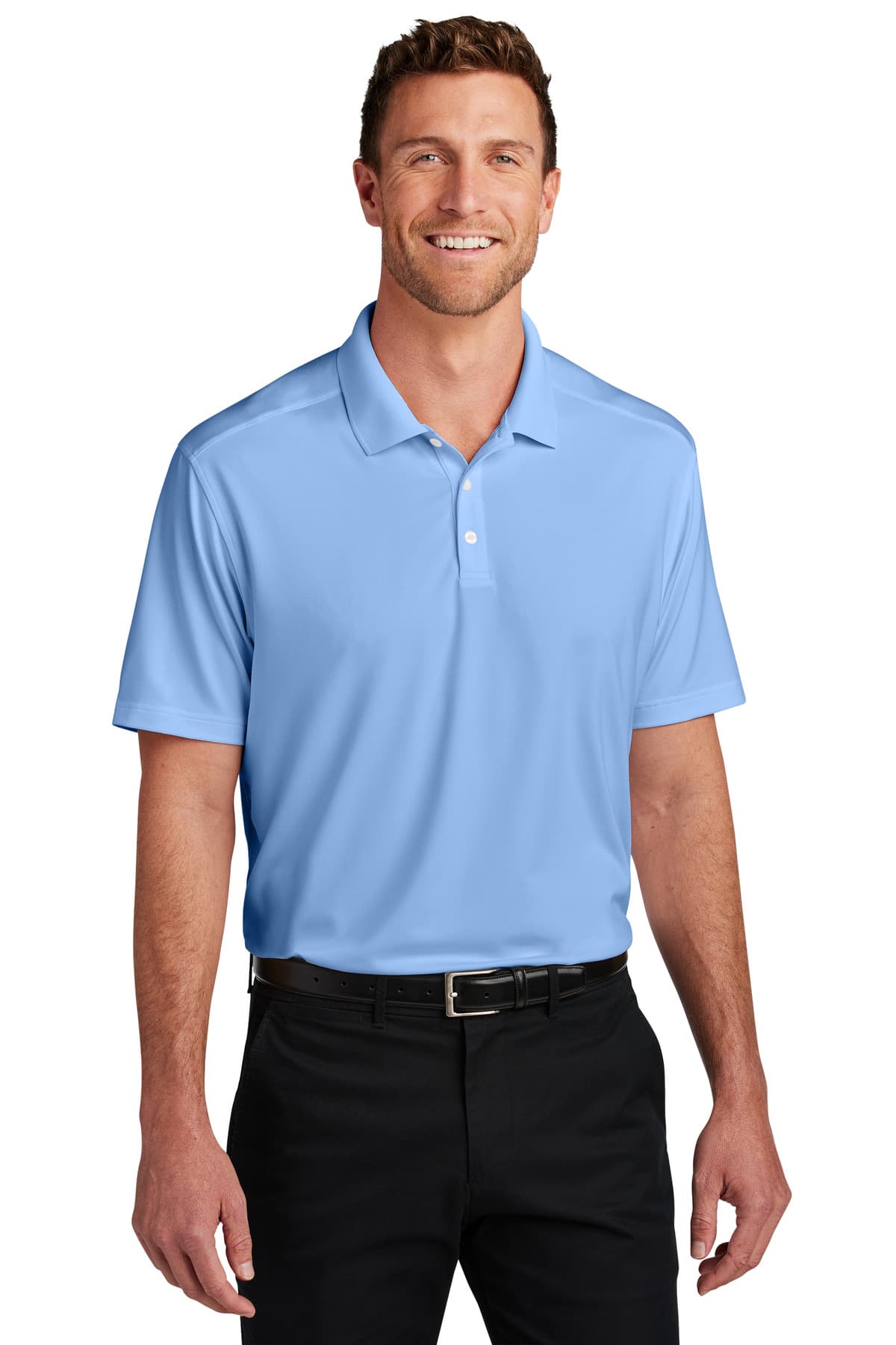 Port Authority Port Authority City Stretch Flat Knit Polo K683 in Swiss Blue