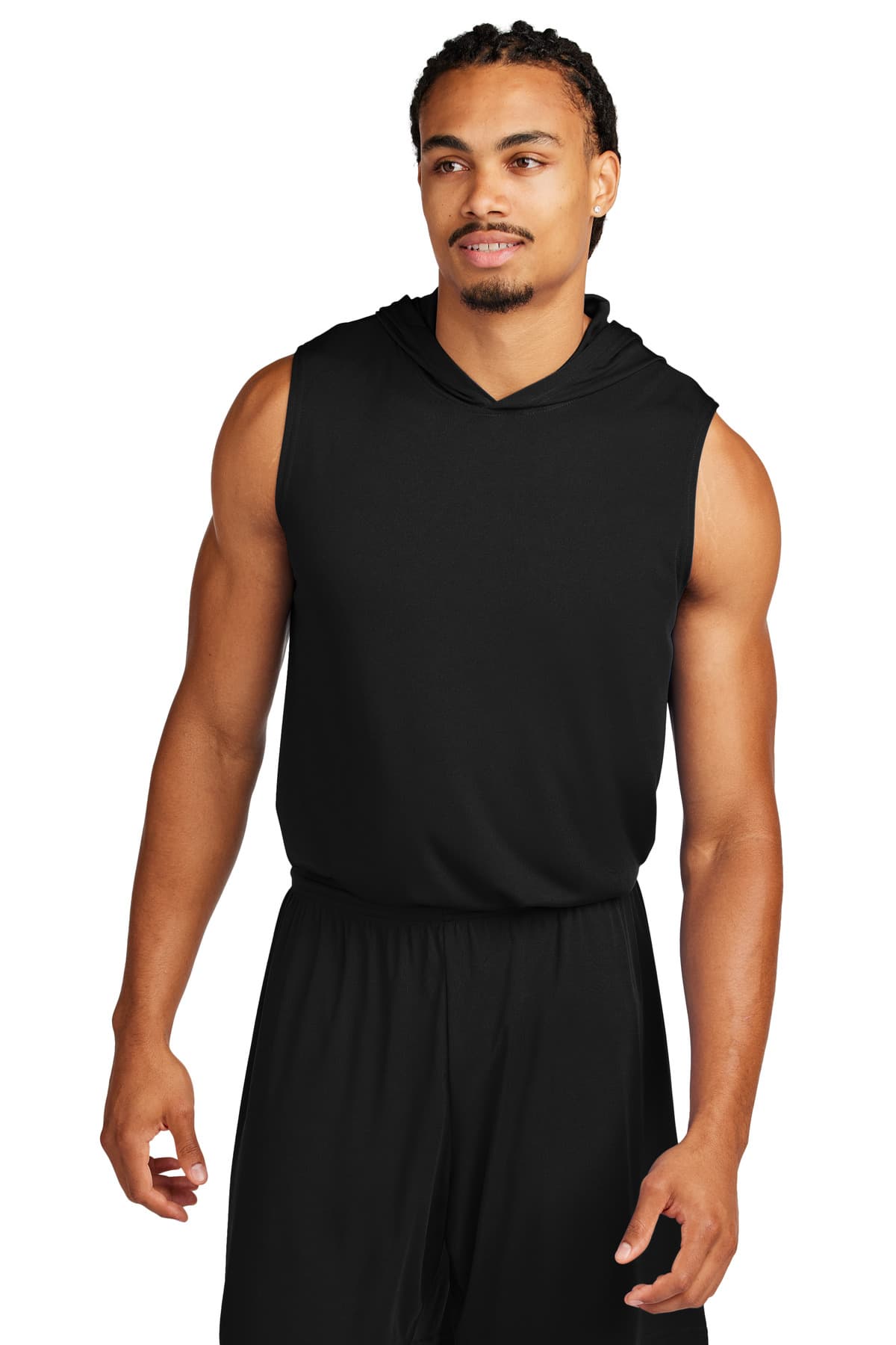 Sport-Tek Sport-Tek Competitor Sleeveless Hoodie ST352H in Black