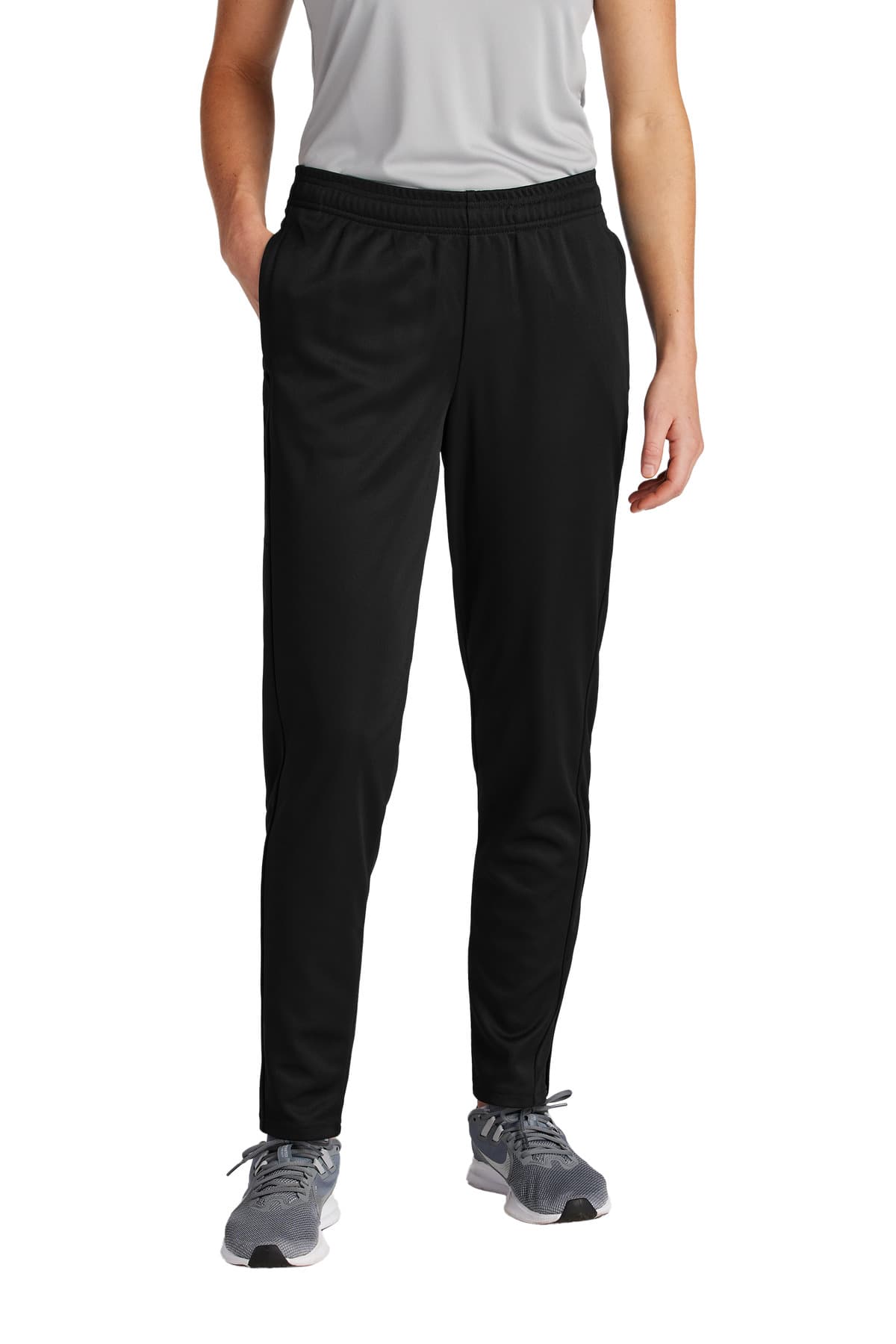 Sport-Tek Sport-Tek Women's Travel Pant LPST800 in Black/ Black