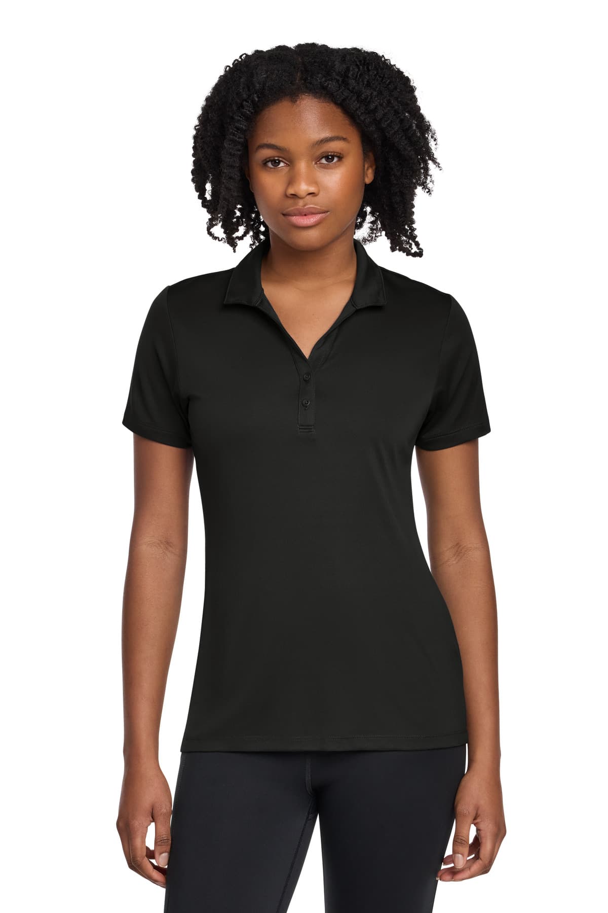 Sport-Tek Sport-Tek Women's PosiCharge Re-Compete Polo LST725 in Black