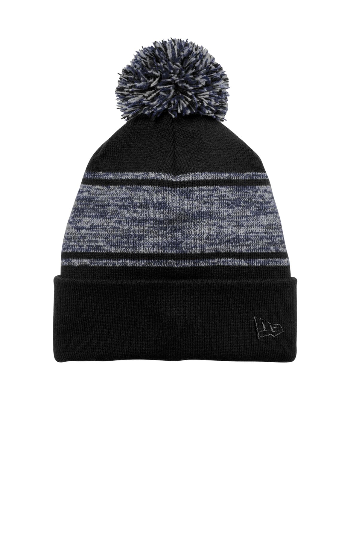 New Era New Era Knit Chilled Pom Beanie NE909 in Black/ Deep Navy