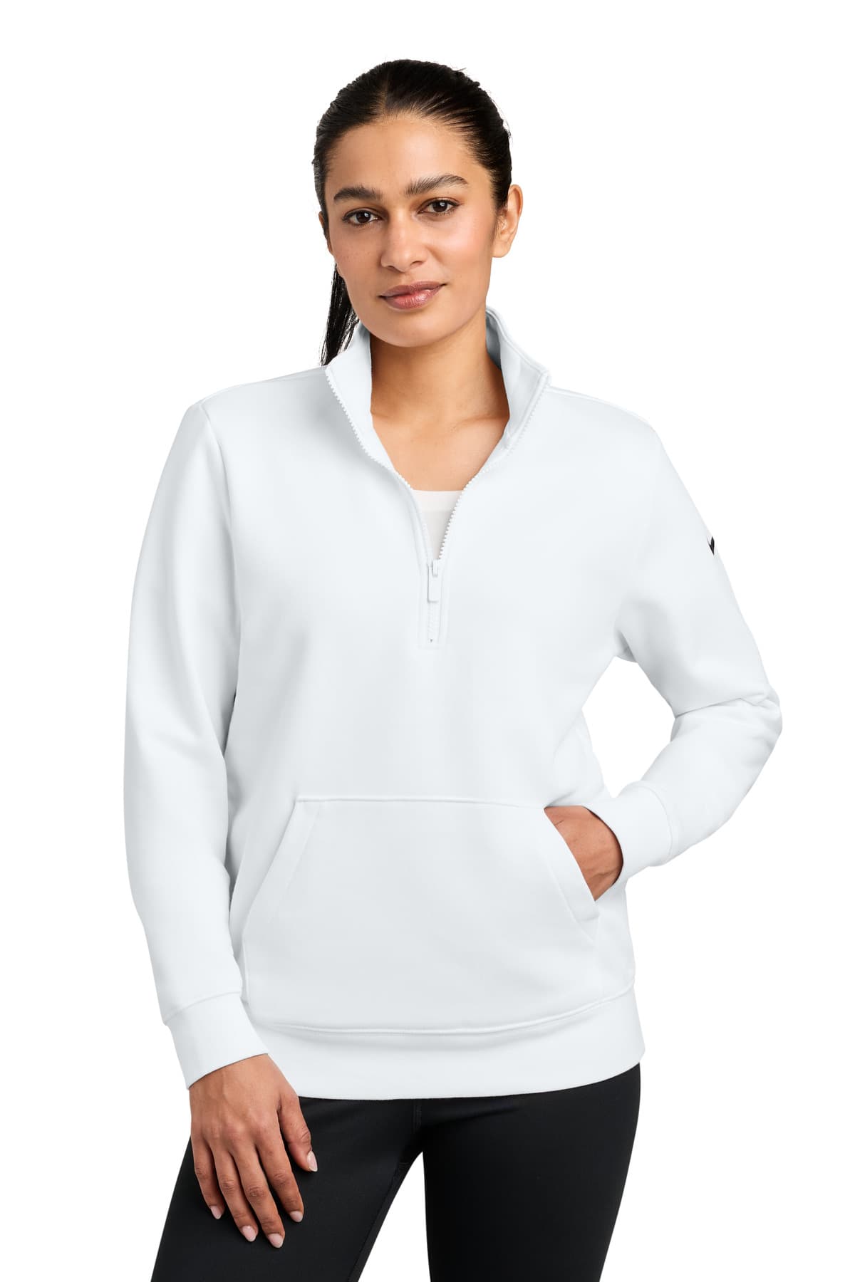 Nike Nike Women's Club Fleece Sleeve Swoosh 1/2-Zip NKDX6720