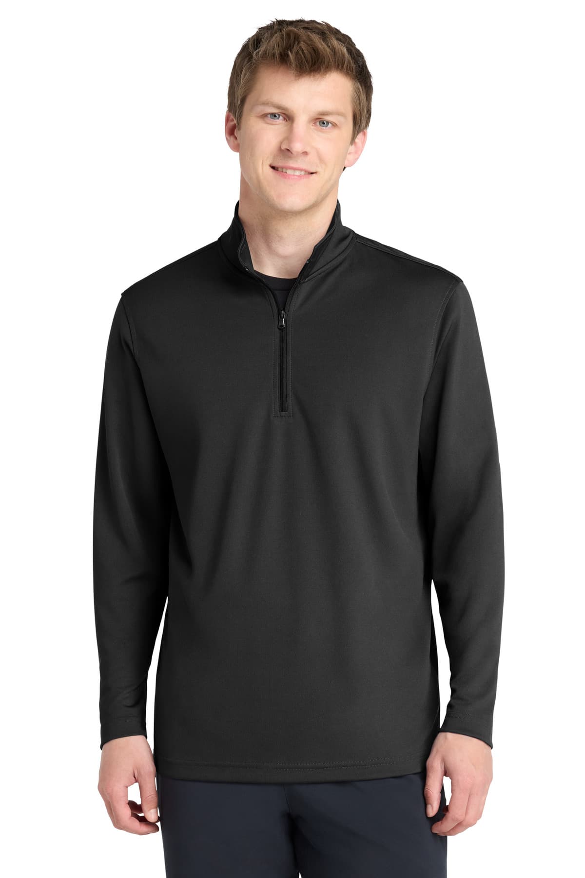 Port Authority Port Authority Dry Zone UV Micro-Mesh 1/4-Zip K112 in Deep Black