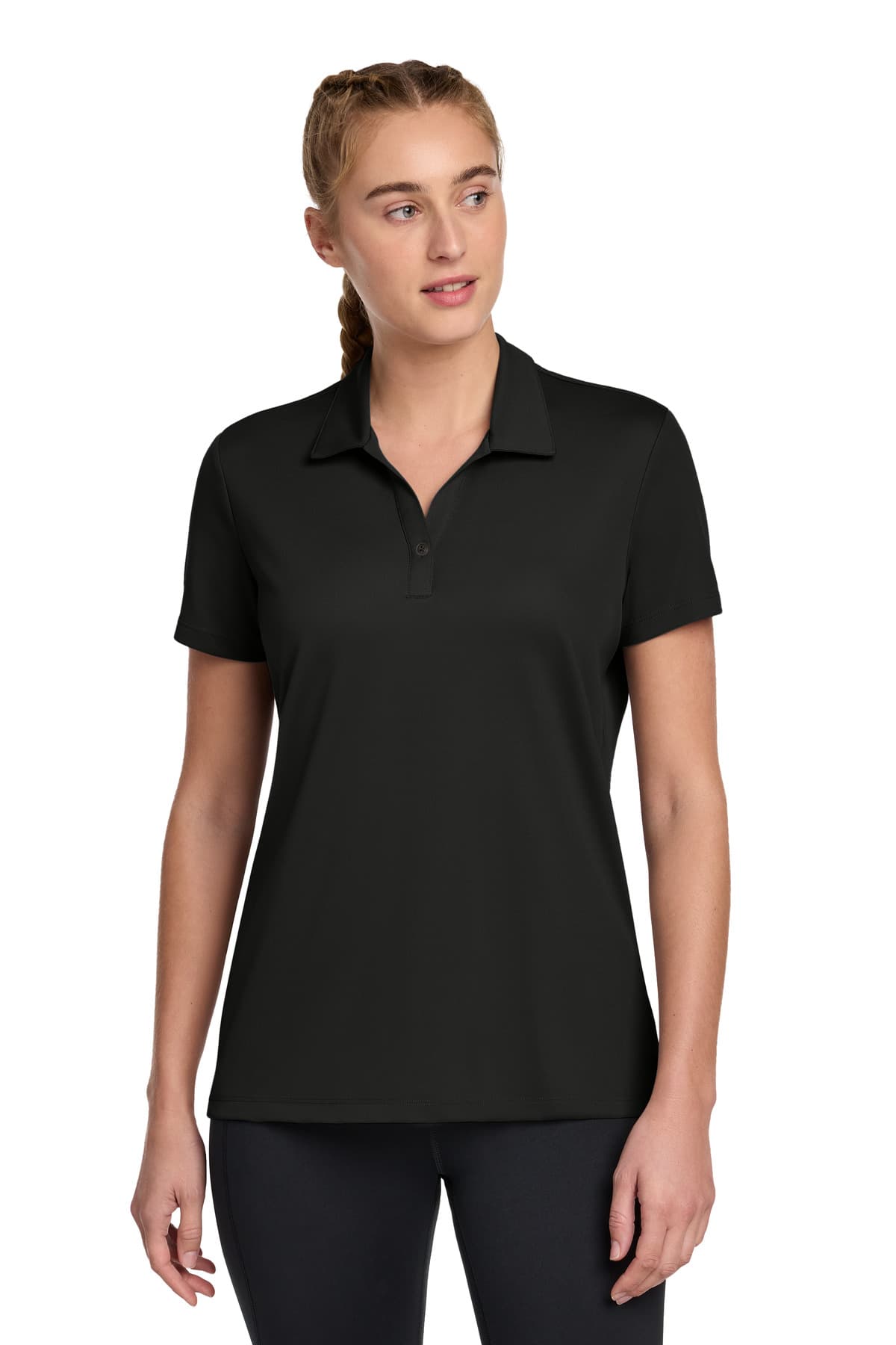 Sport-Tek Sport-Tek Women's UV Micropique Polo LST740 in Black