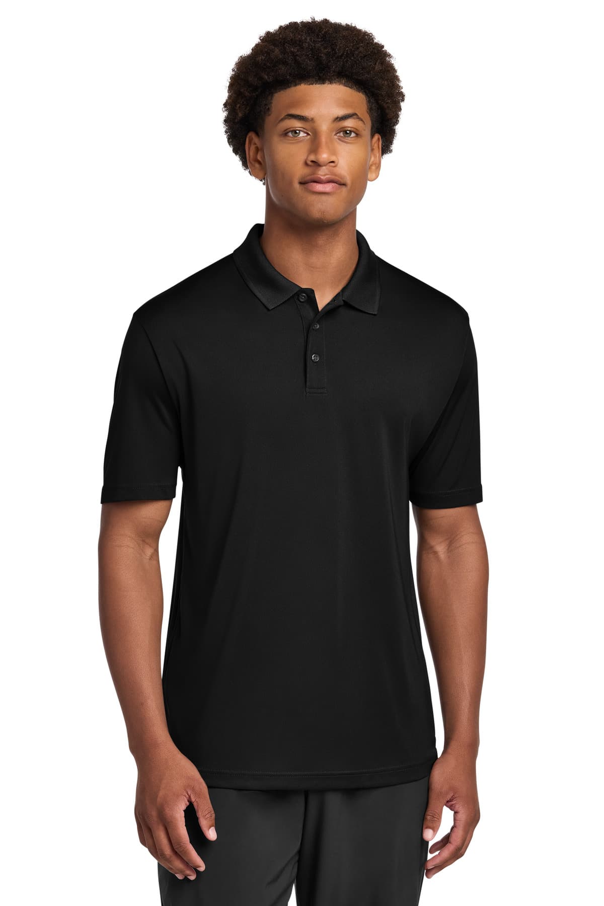 Sport-Tek Sport-Tek PosiCharge Re-Compete Polo ST725 in Black