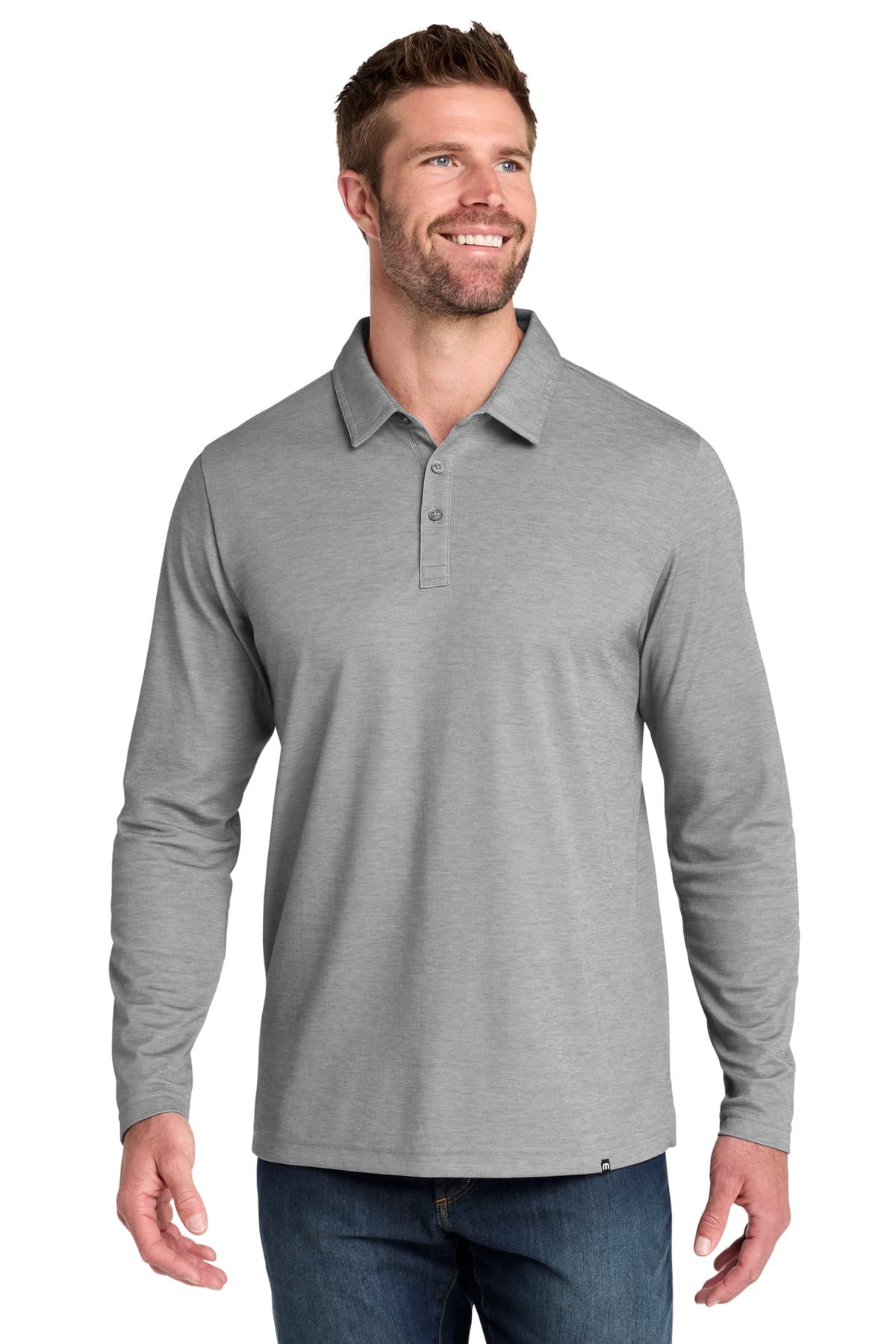 TravisMathew TravisMathew Oceanside Heather Long Sleeve Polo TM1MZ343