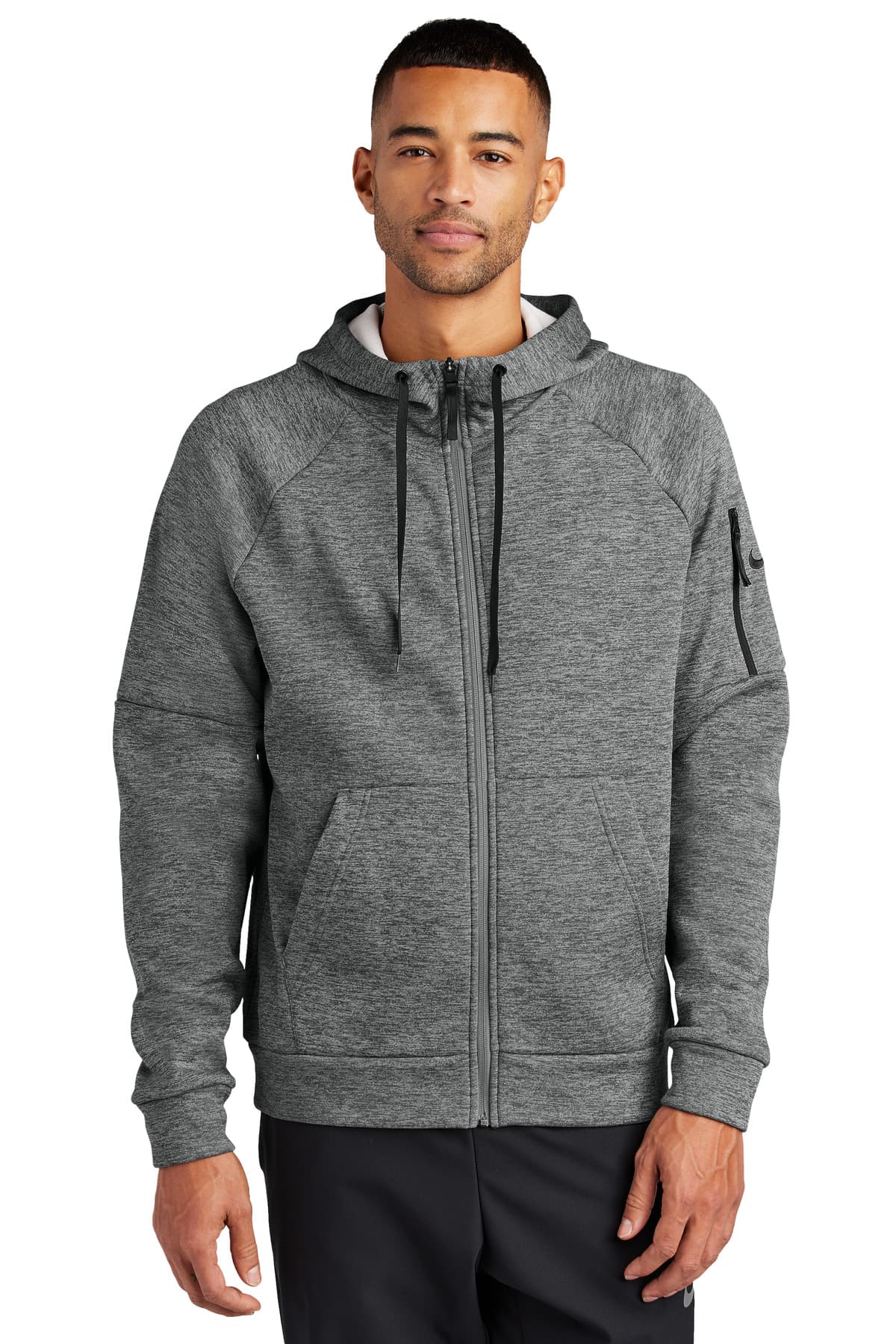 Nike Nike Therma-FIT Pocket Full-Zip Fleece Hoodie NKFD9859 in Charcoal Heather