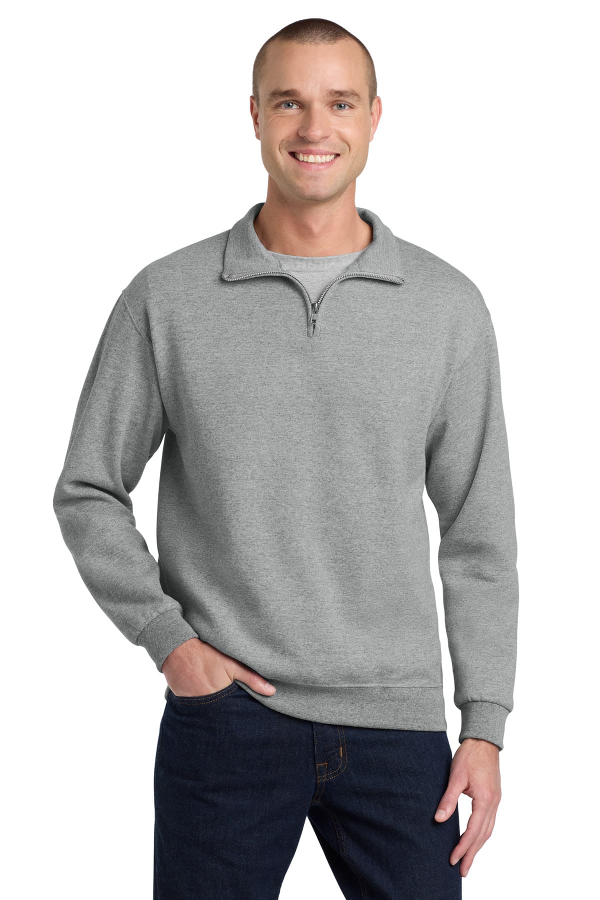 Jerzees Jerzees - NuBlend 1/4-Zip Cadet Collar Sweatshirt. 995M in Oxford