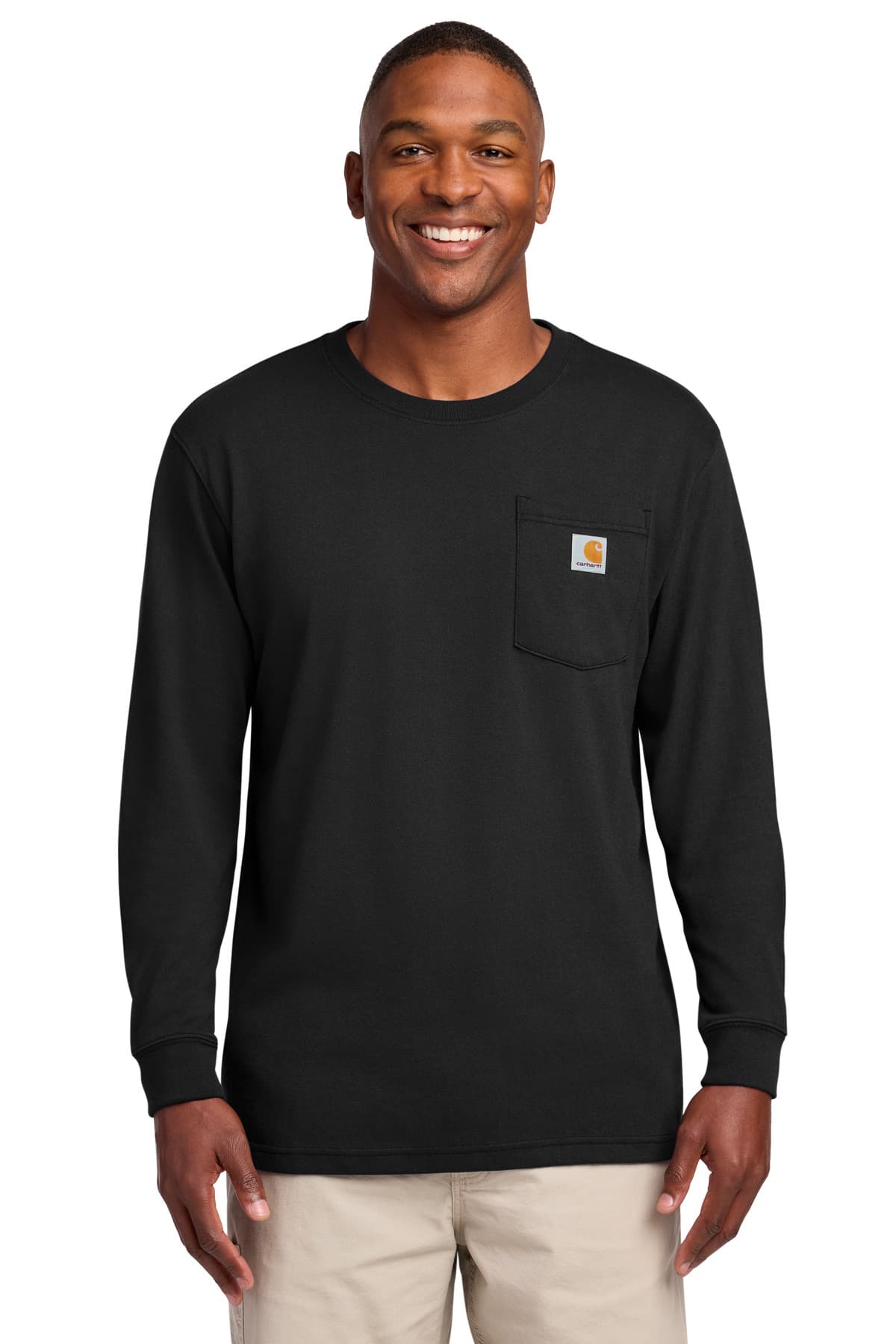Carhartt Carhartt Workwear Pocket Long Sleeve T-Shirt. CTK126 in Black