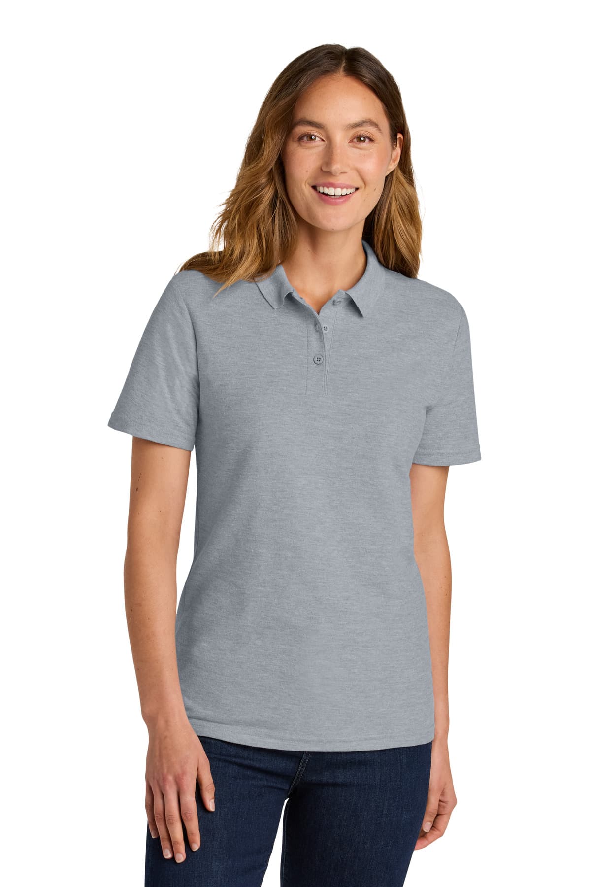 Gildan Gildan Softstyle Women's Pique Polo 64800L in Ring Spun Sport Grey