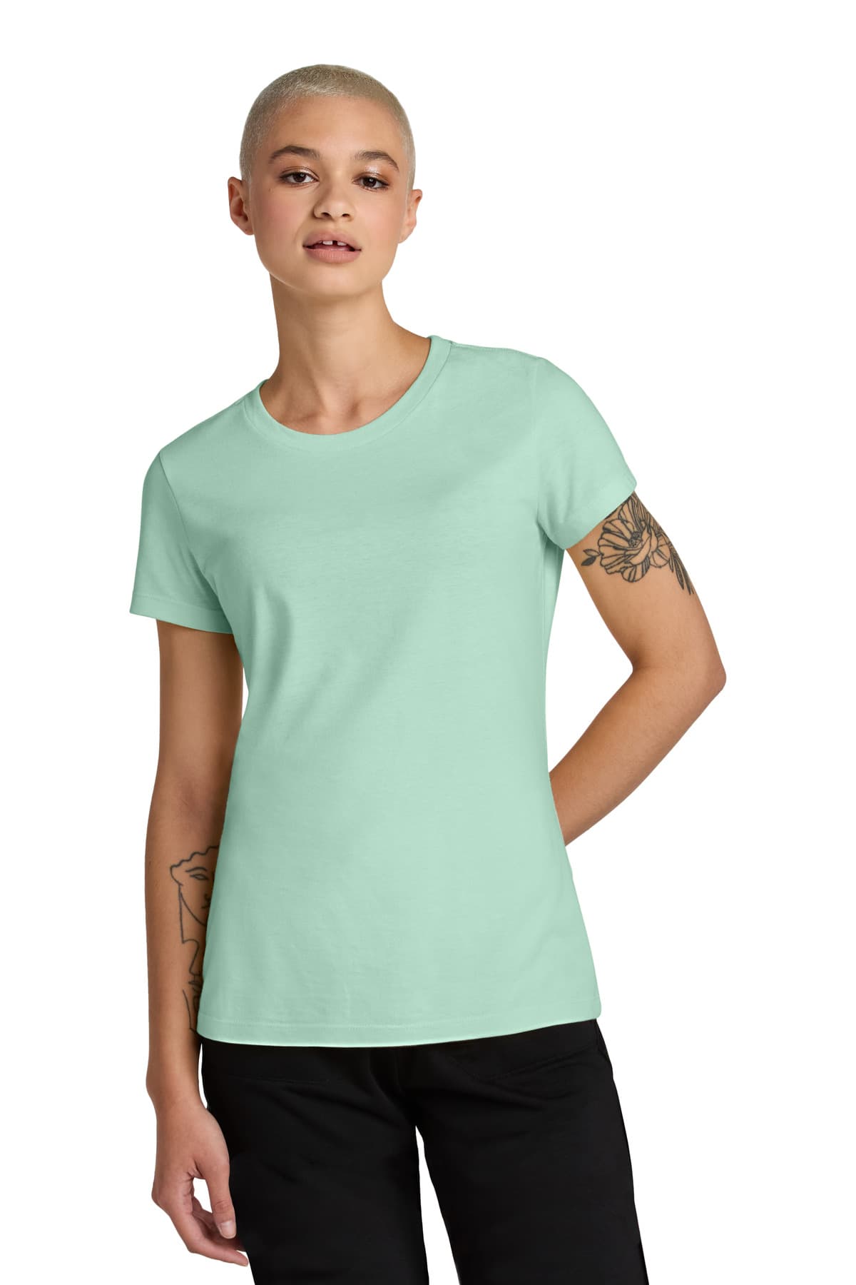 District District Women's Perfect Weight CVC Tee DT188 in Frosted Mint