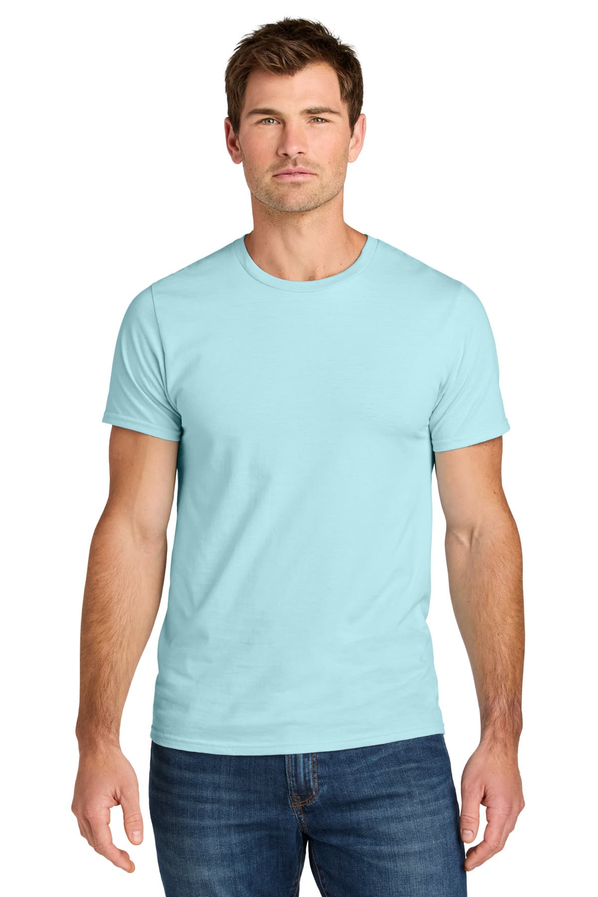 Jerzees Jerzees Ultimate Unisex Ring Spun T-Shirt IC46M in Breezy Blue