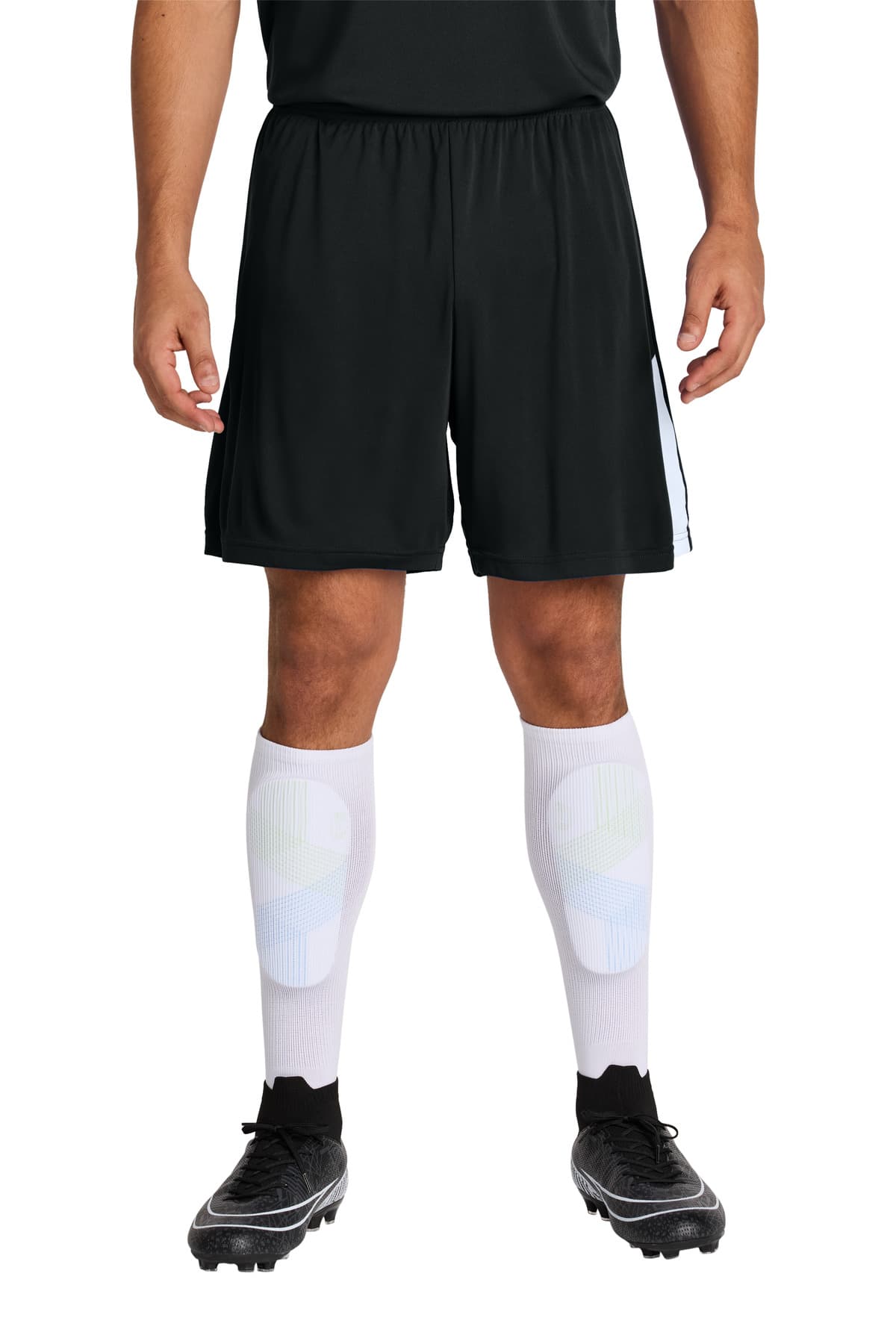 Sport-Tek Sport-Tek Competitor United 7 Short ST103 in Black/ White