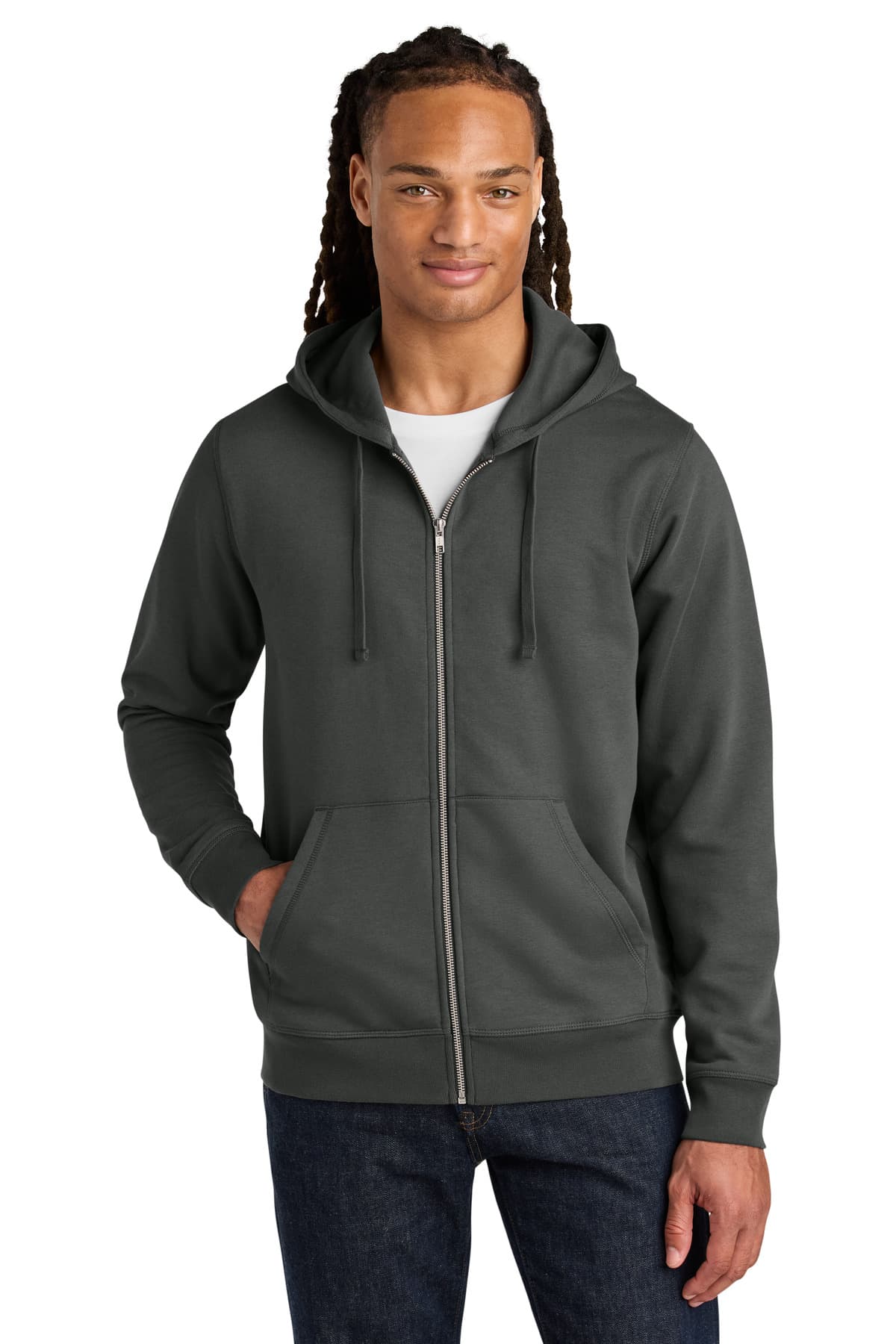 Stanley/Stella Stanley/Stella Unisex Mixer Full-Zip Hooded Sweatshirt SXU011 in Anthracite