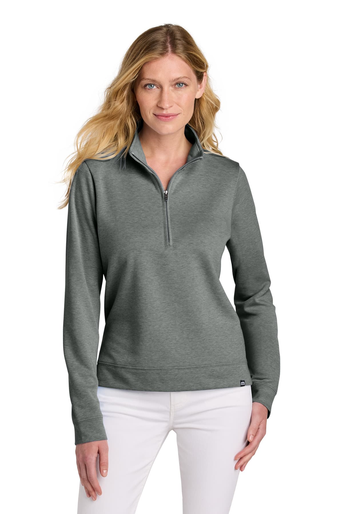 TravisMathew TravisMathew Women's Coveside 1/2-Zip TM1LD007 in Dark Grey Heather