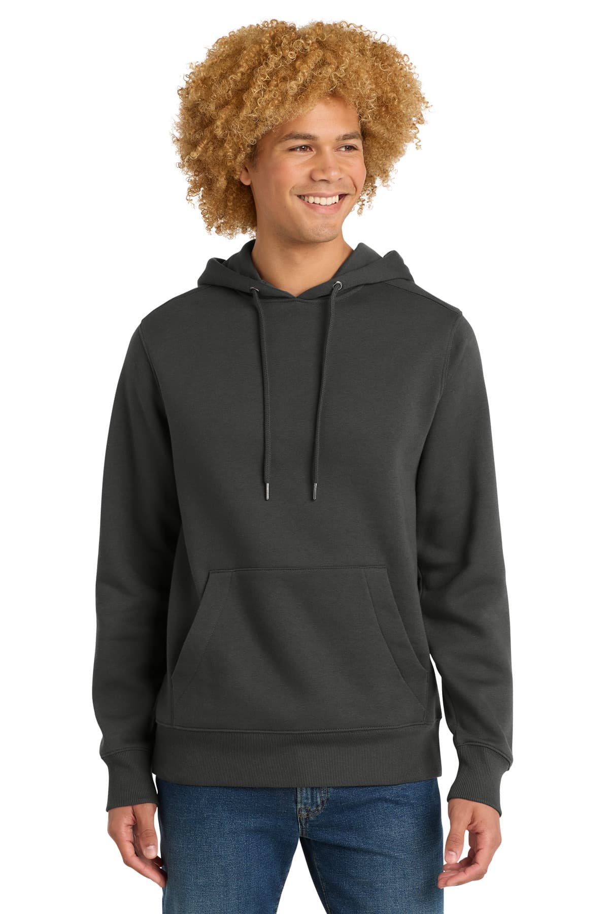 District District Perfect Weight Fleece Hoodie DT1101 in Charcoal
